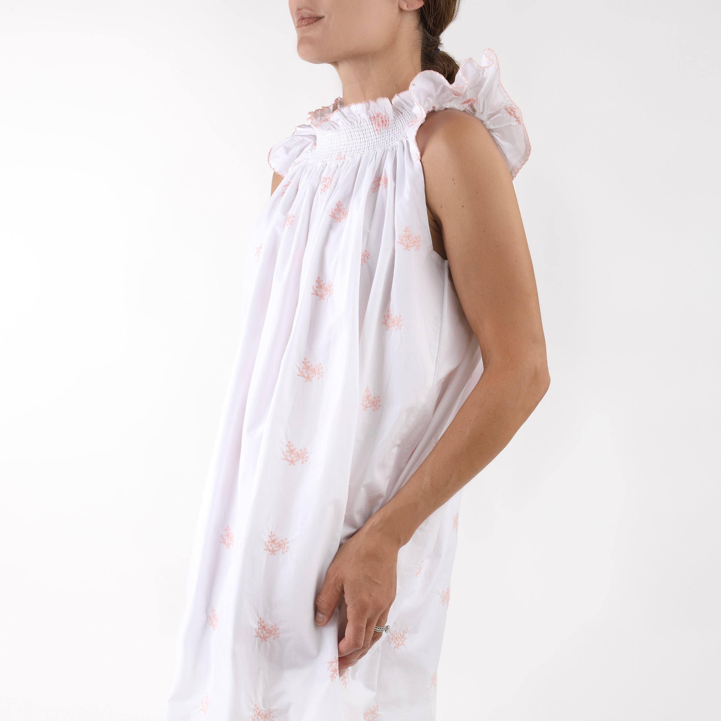 NANCY COTTON EMBROIDERED NIGHTGOWN
