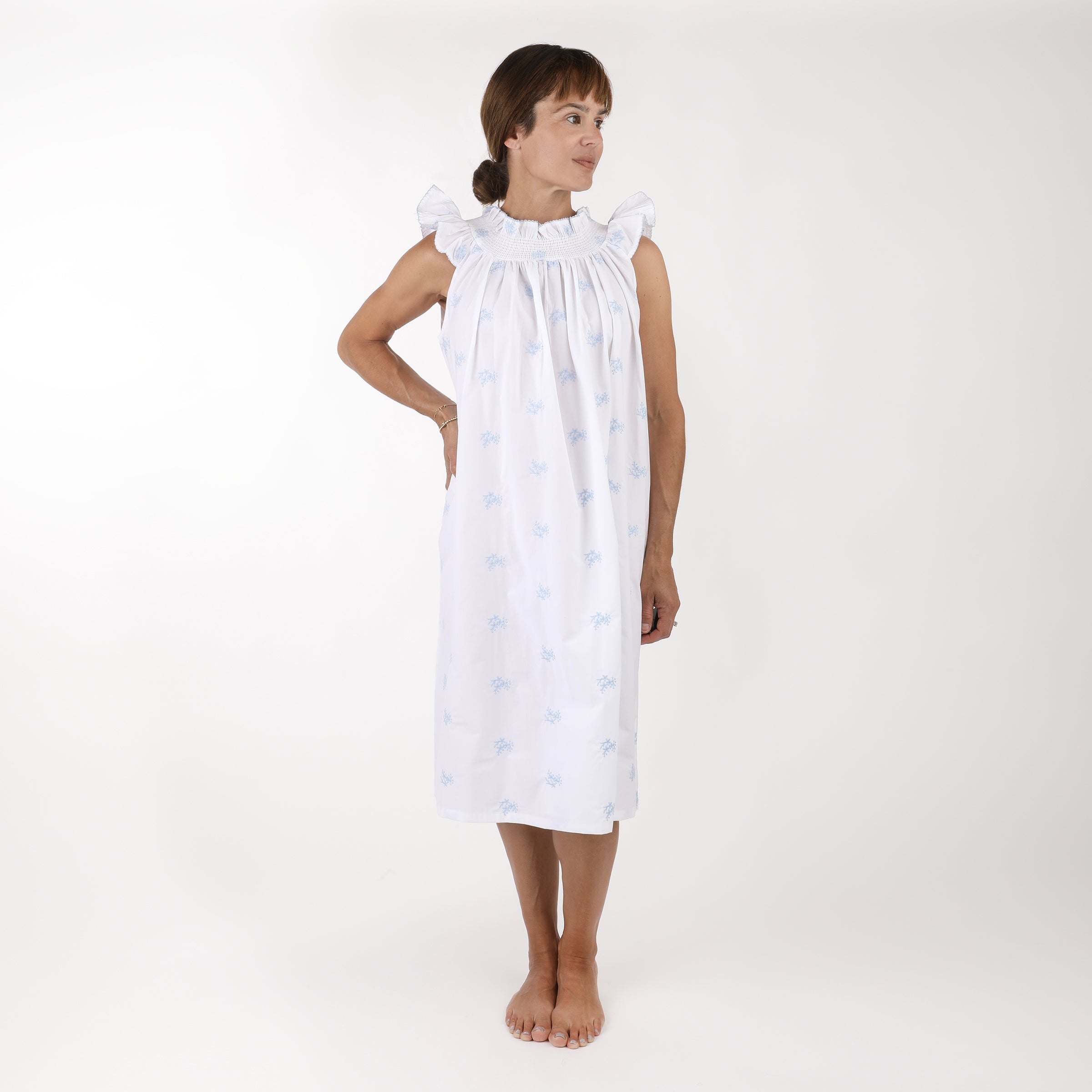 NANCY COTTON EMBROIDERED NIGHTGOWN