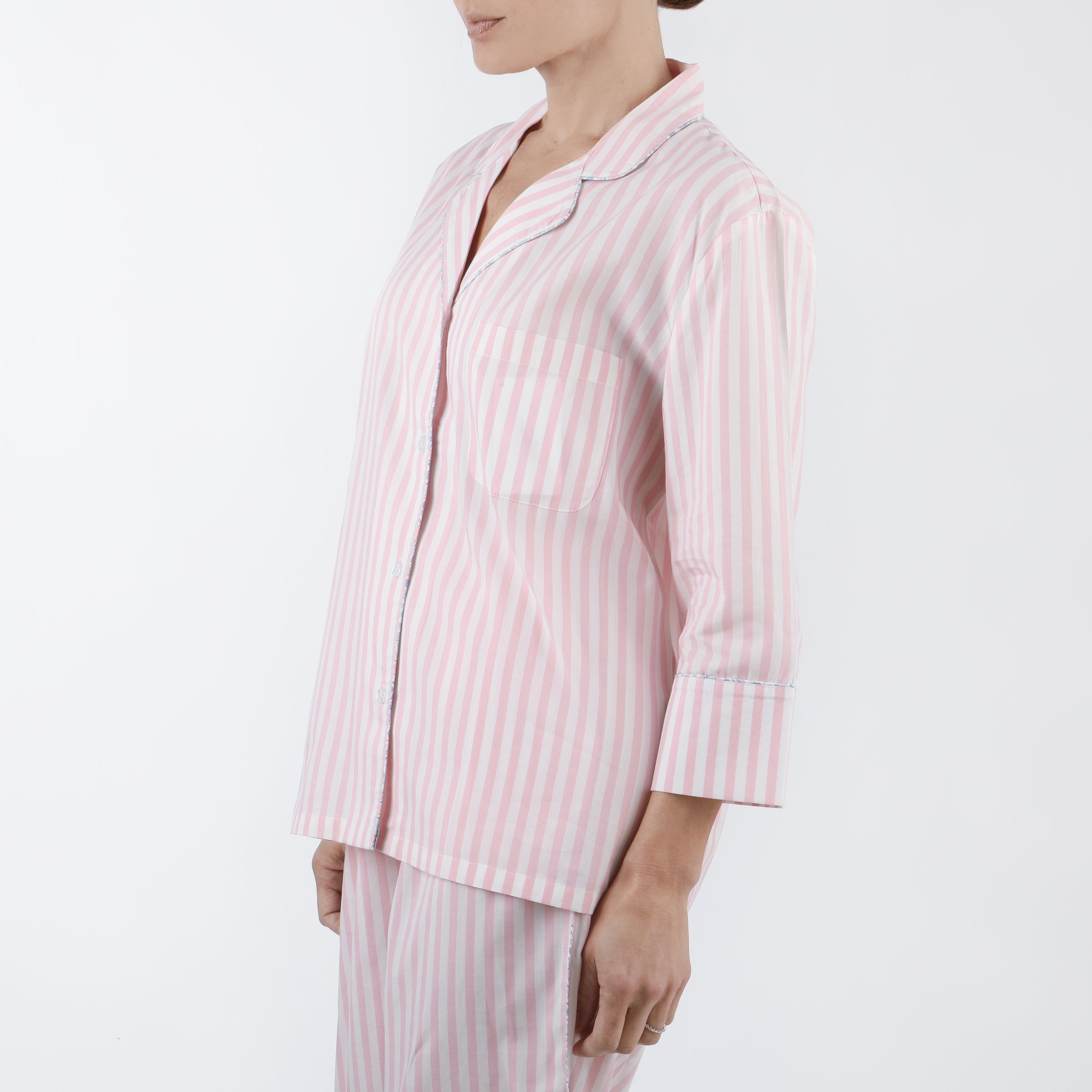 CLASSIC COTTON STRIPED CAPRI PAJAMAS