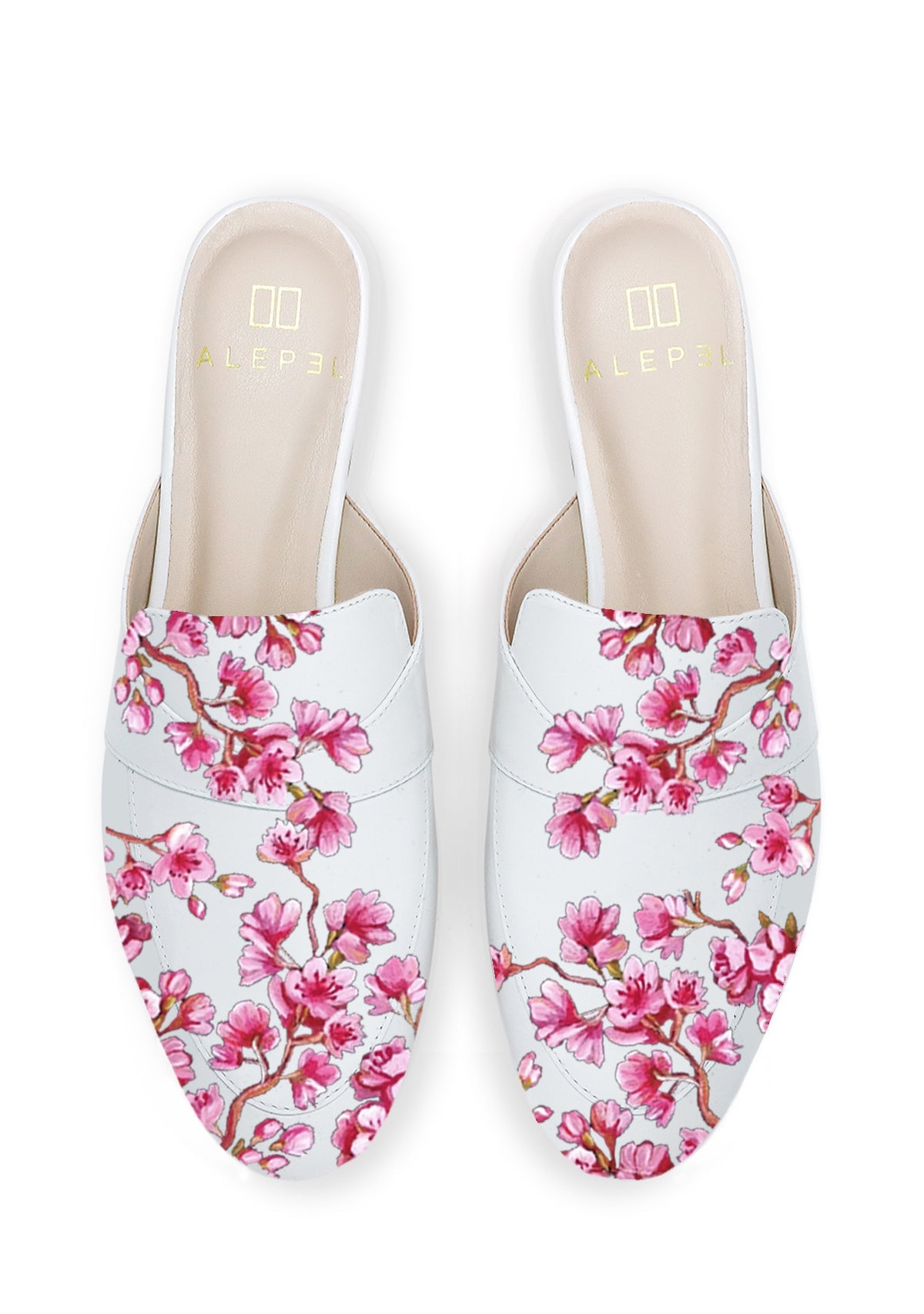 Cherry Blossom White Mule