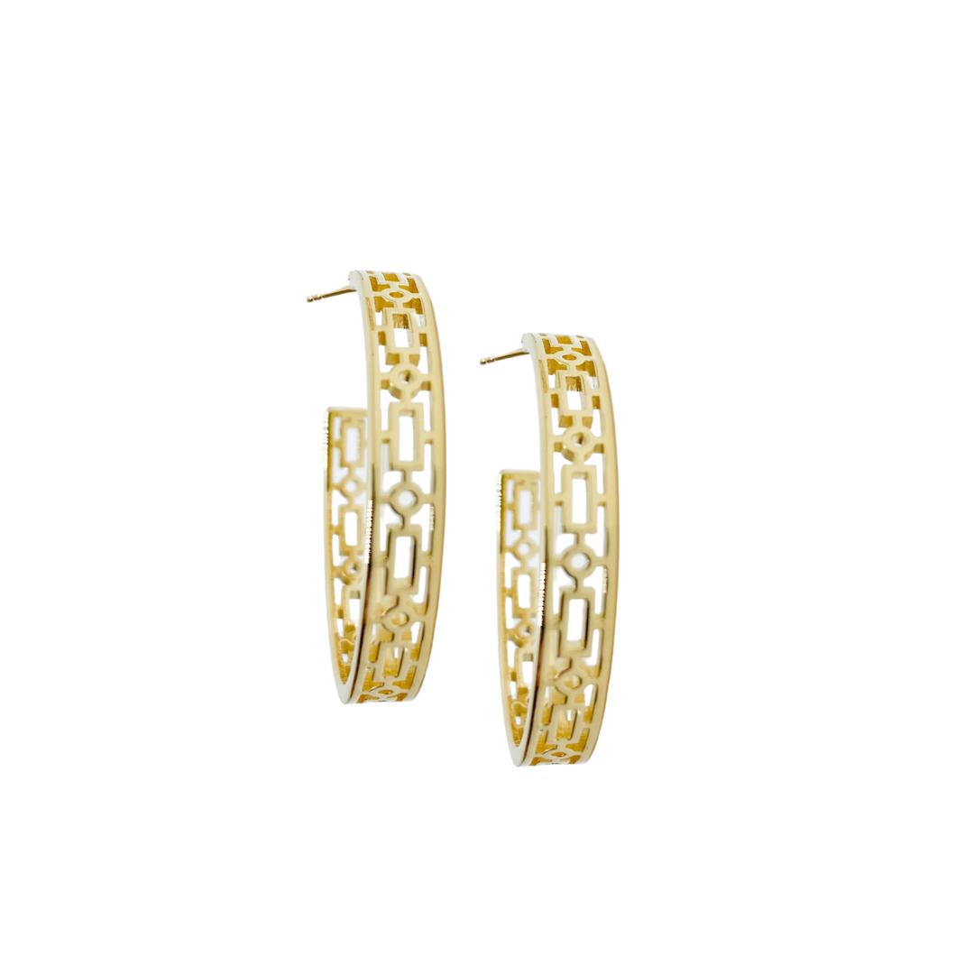 Maison Treillage Gold Hoop Earrings