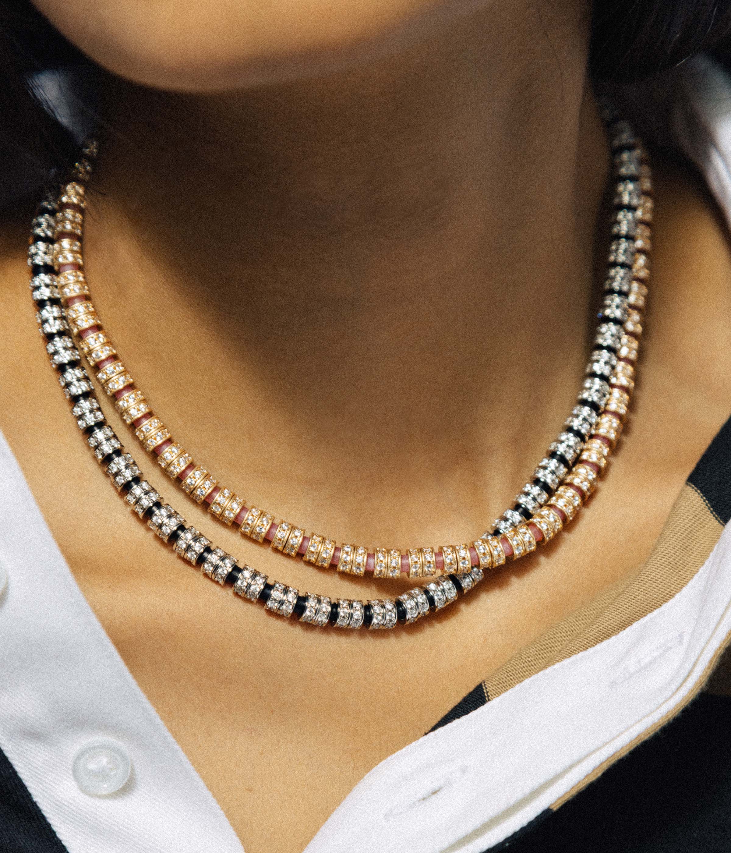 Manon Slider Necklace in Jet