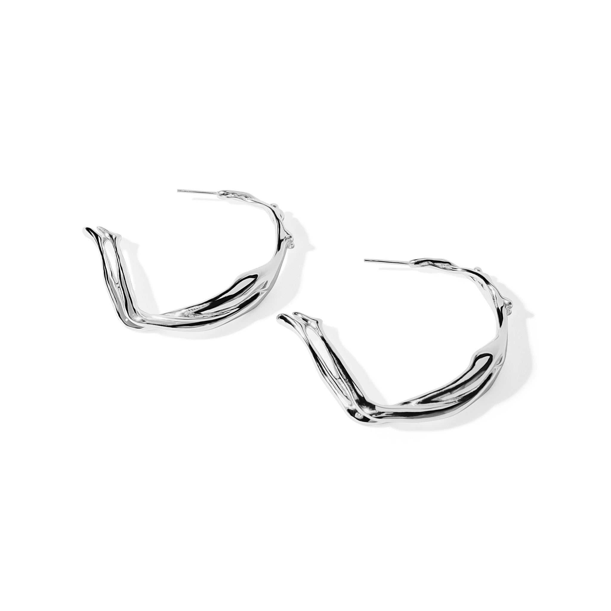 Silver Scarlett Small Hoops