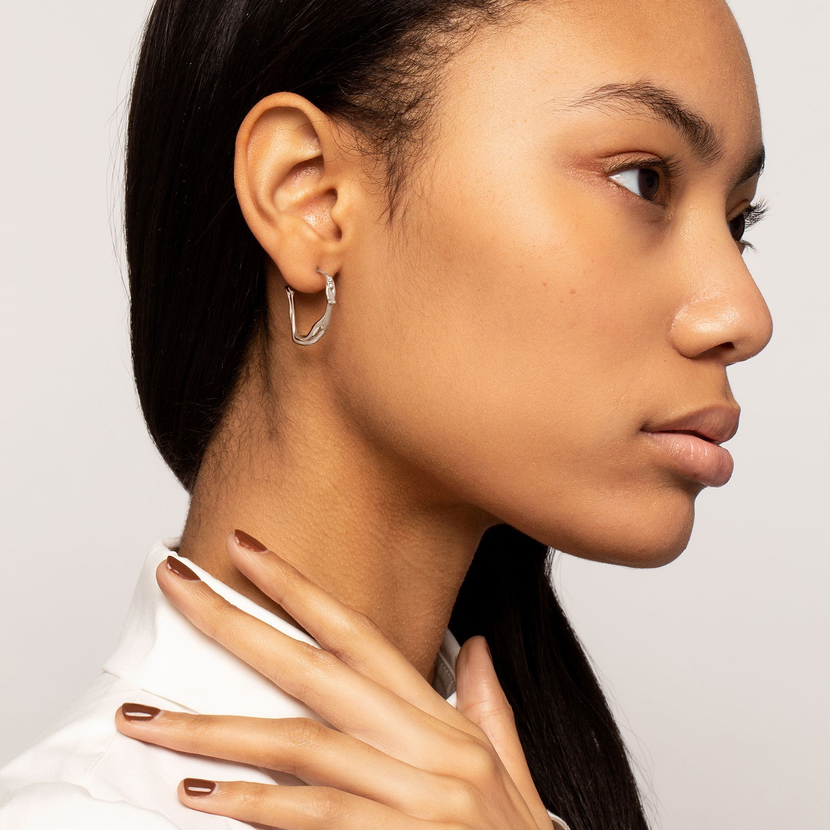 Silver Scarlett Small Hoops