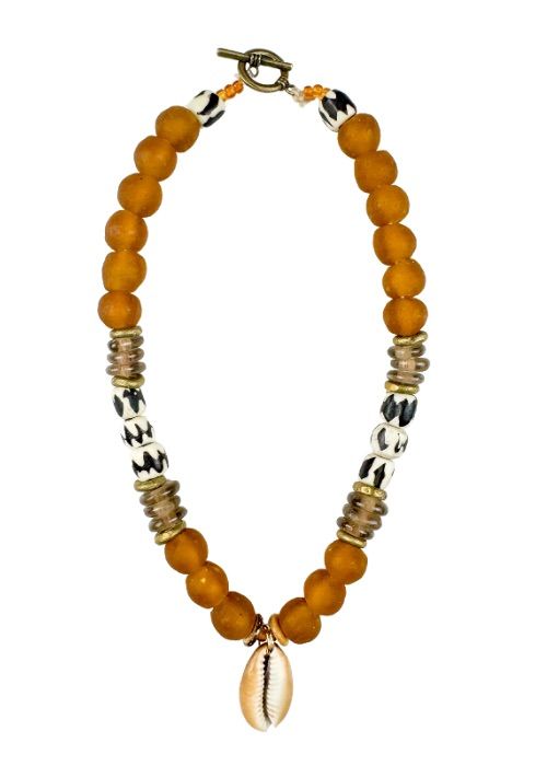 Classic Cowrie Necklace | Batik Sand
