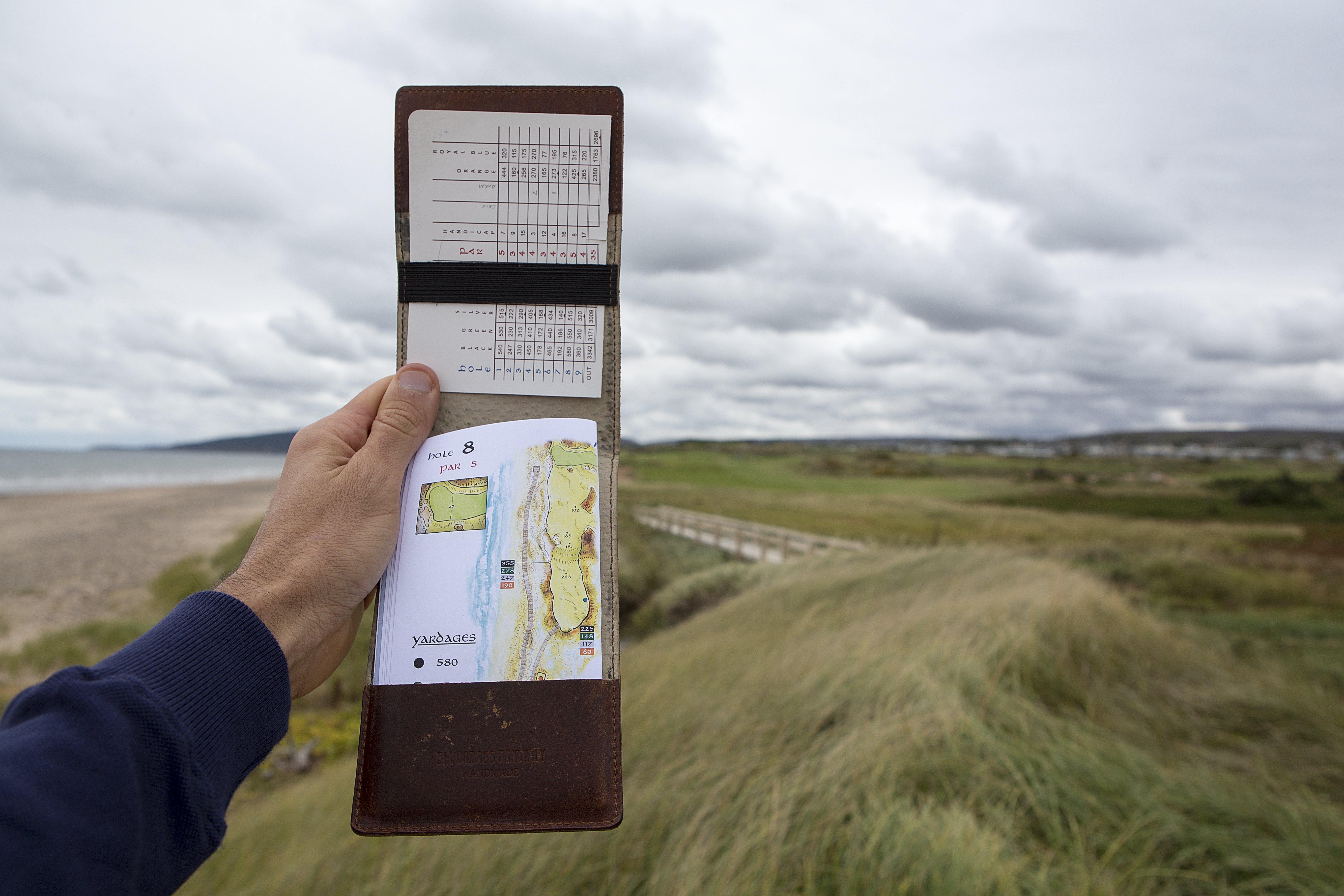 Leather Yardage Book and Scorecard Holder