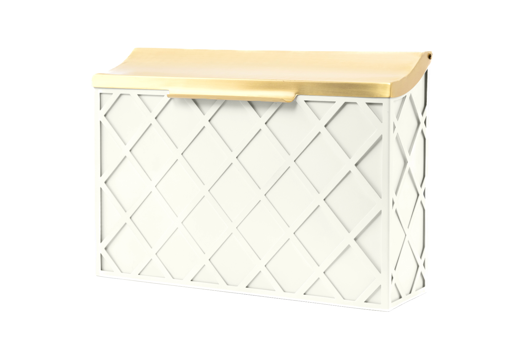 Wall-mount Mailbox in Trellis White