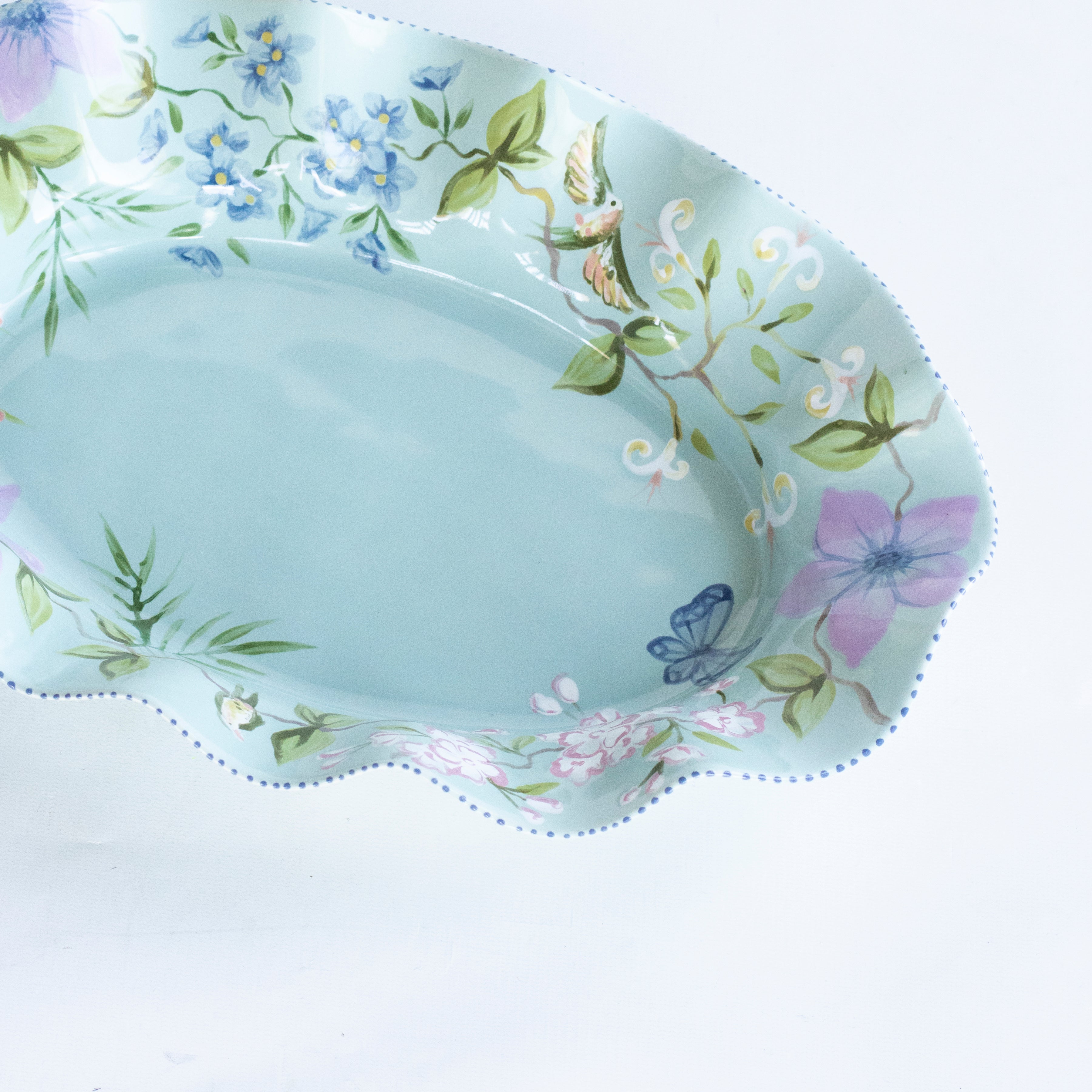 Southern Chinoiserie Amabella Wavy Serving Platter