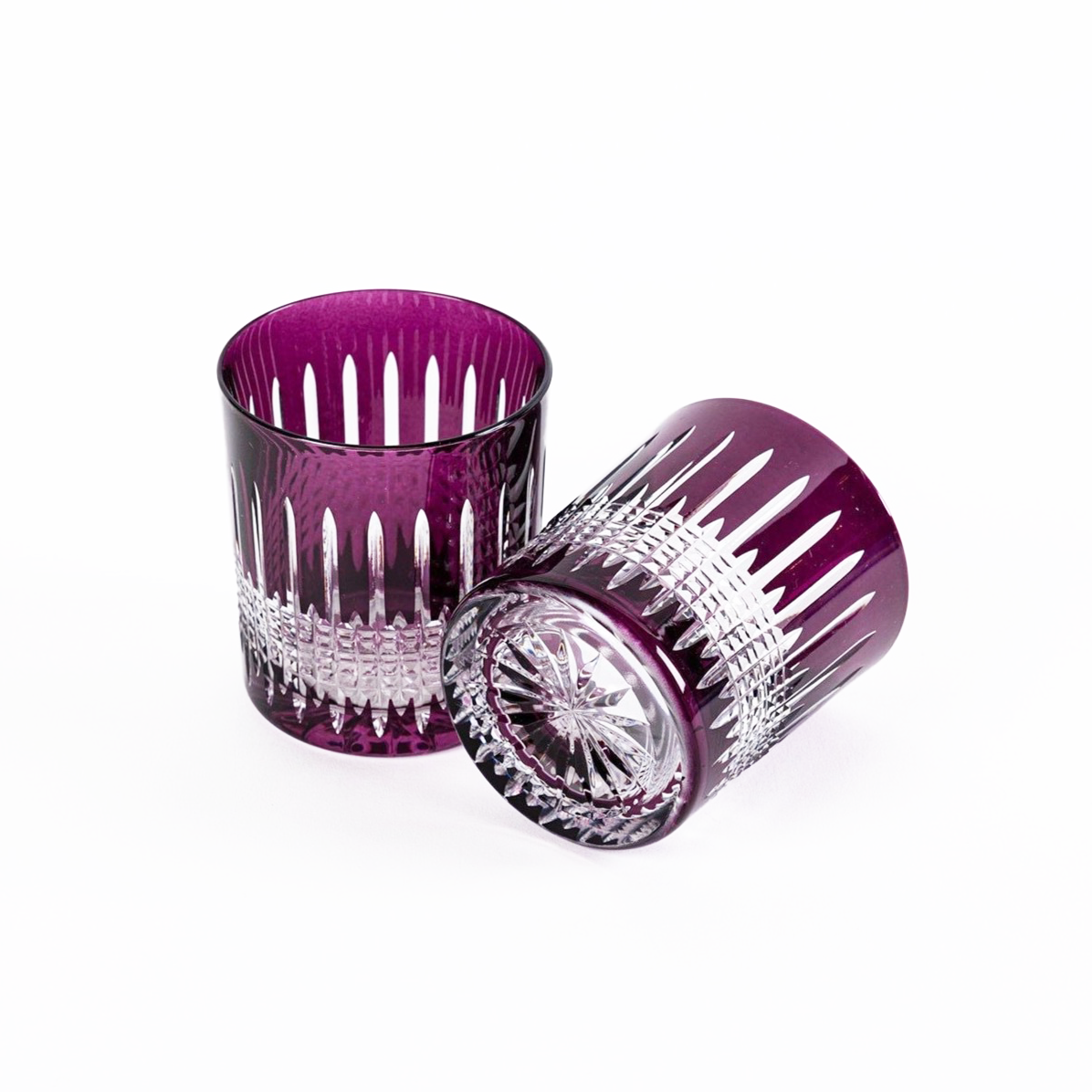 Miecz Crystal Tumblers - Set of 2 in Aubergine