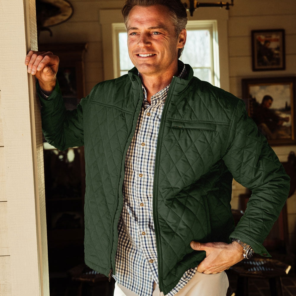 TSG Highland Quilted Jacket in Dark Green