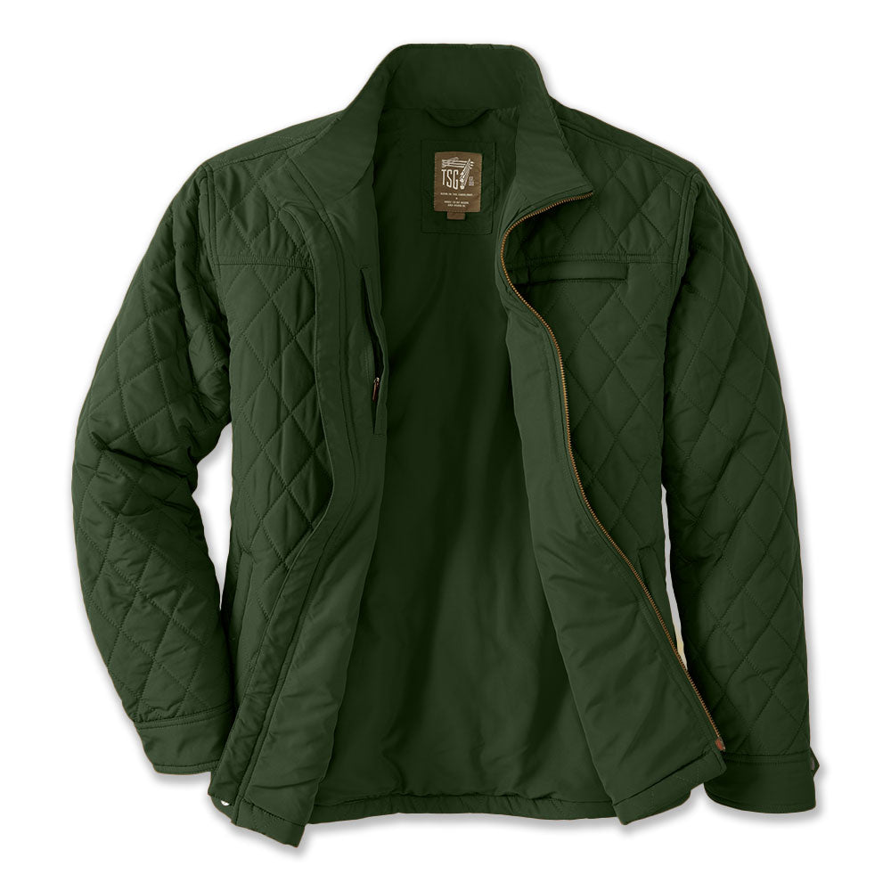 TSG Highland Quilted Jacket in Dark Green