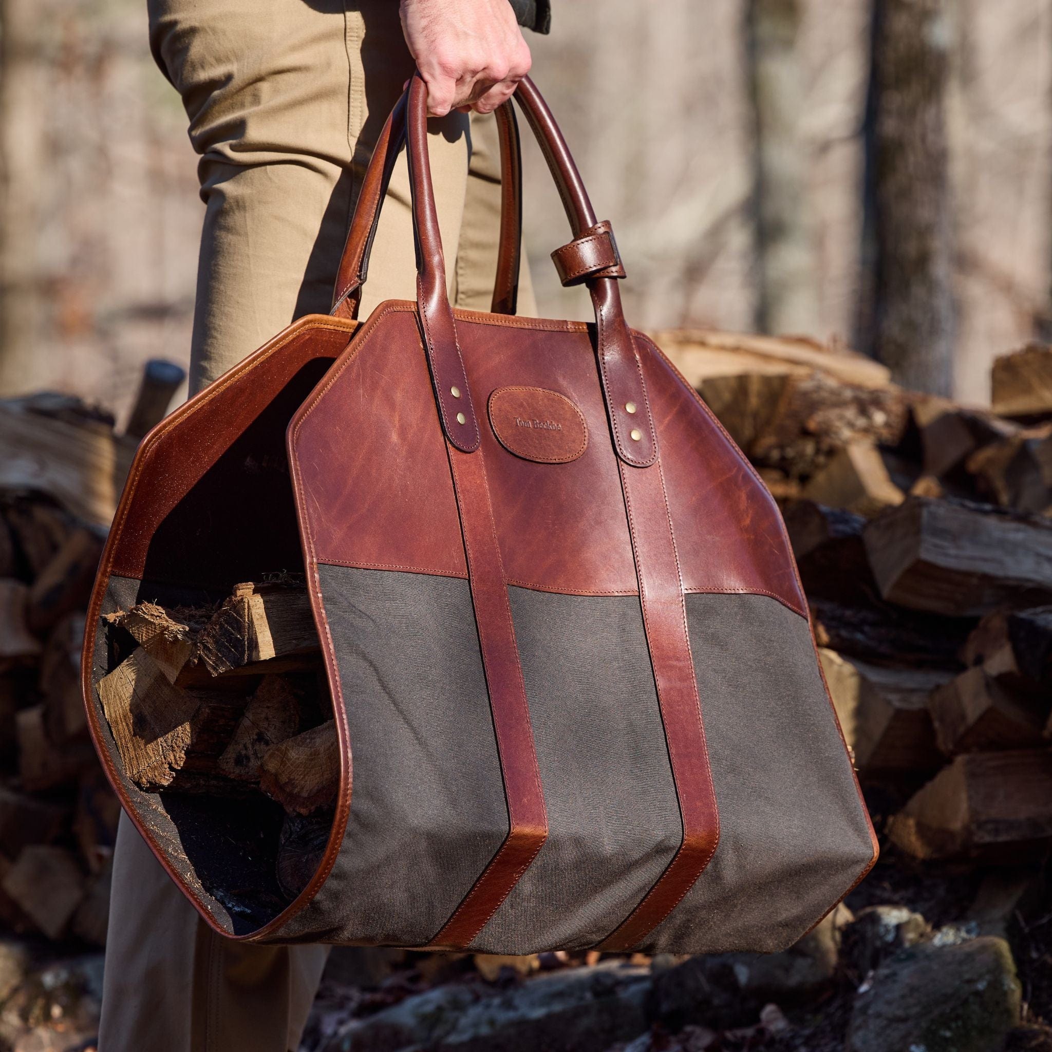 Canvas Log Carrier
