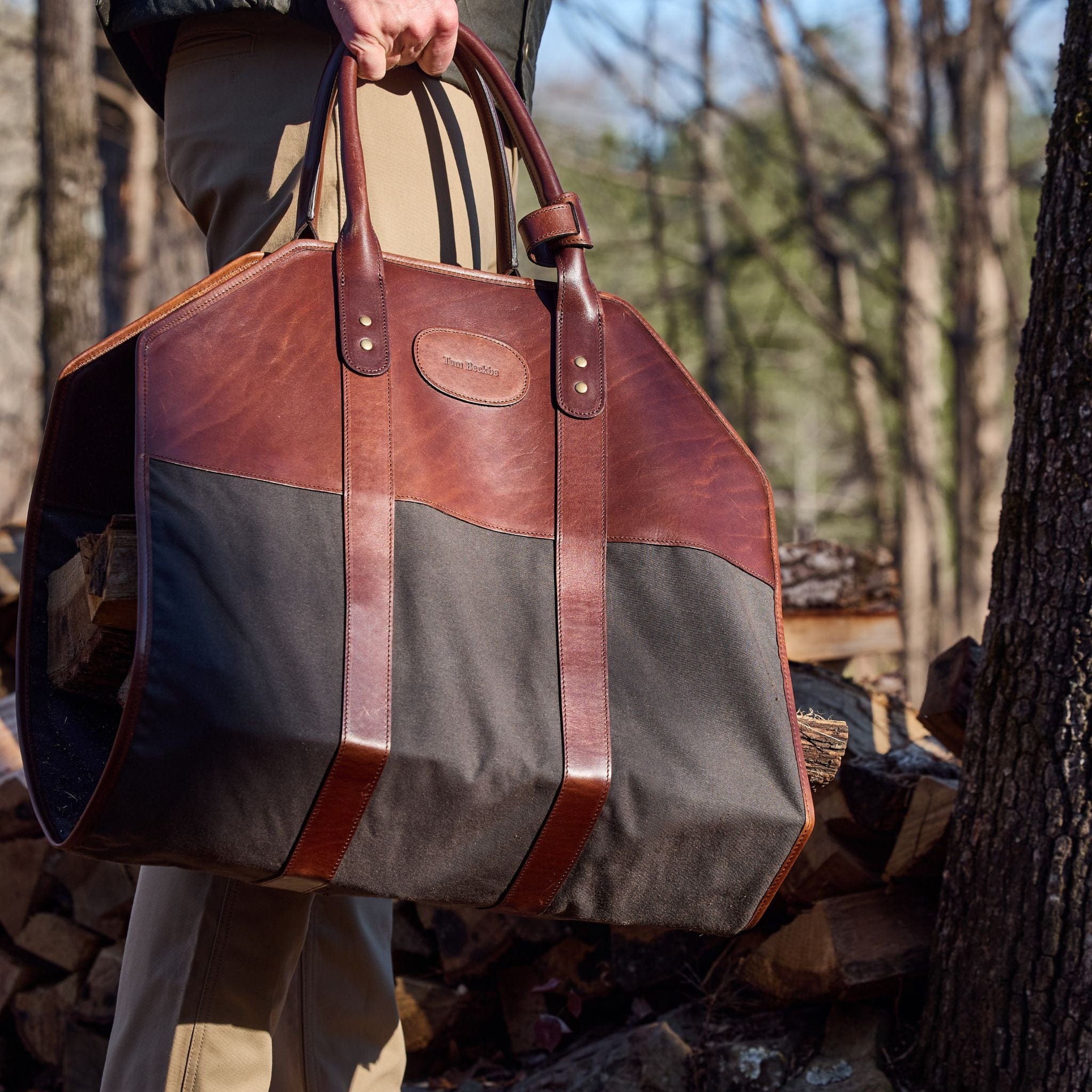 Canvas Log Carrier
