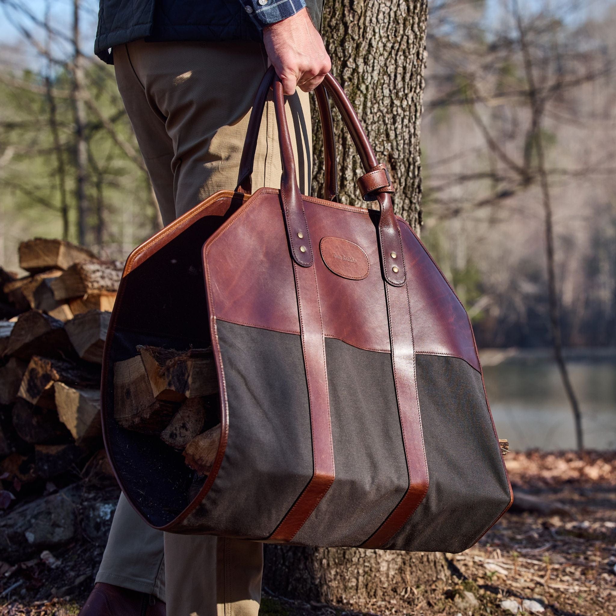 Canvas Log Carrier