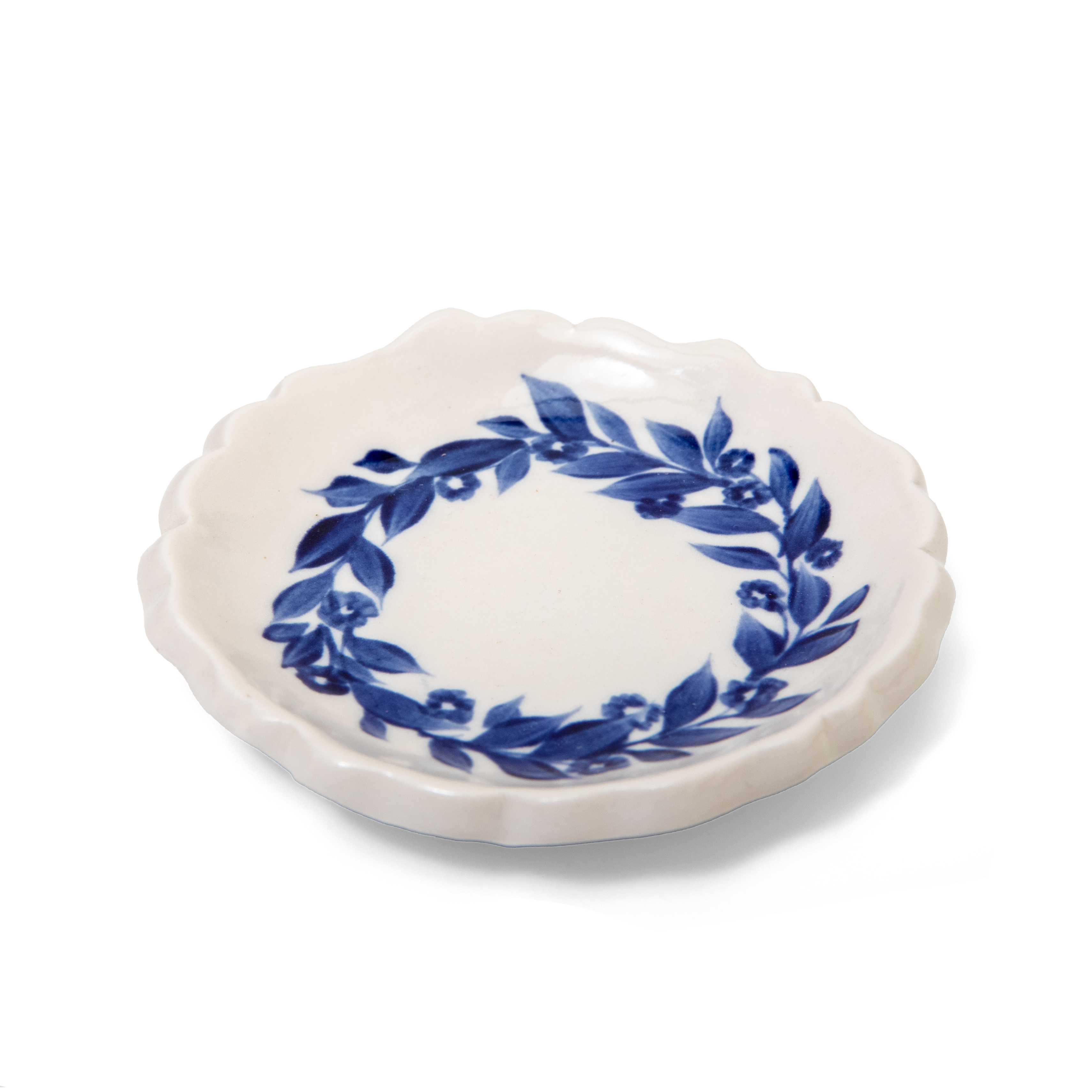Hand Painted Floral Ring Dish