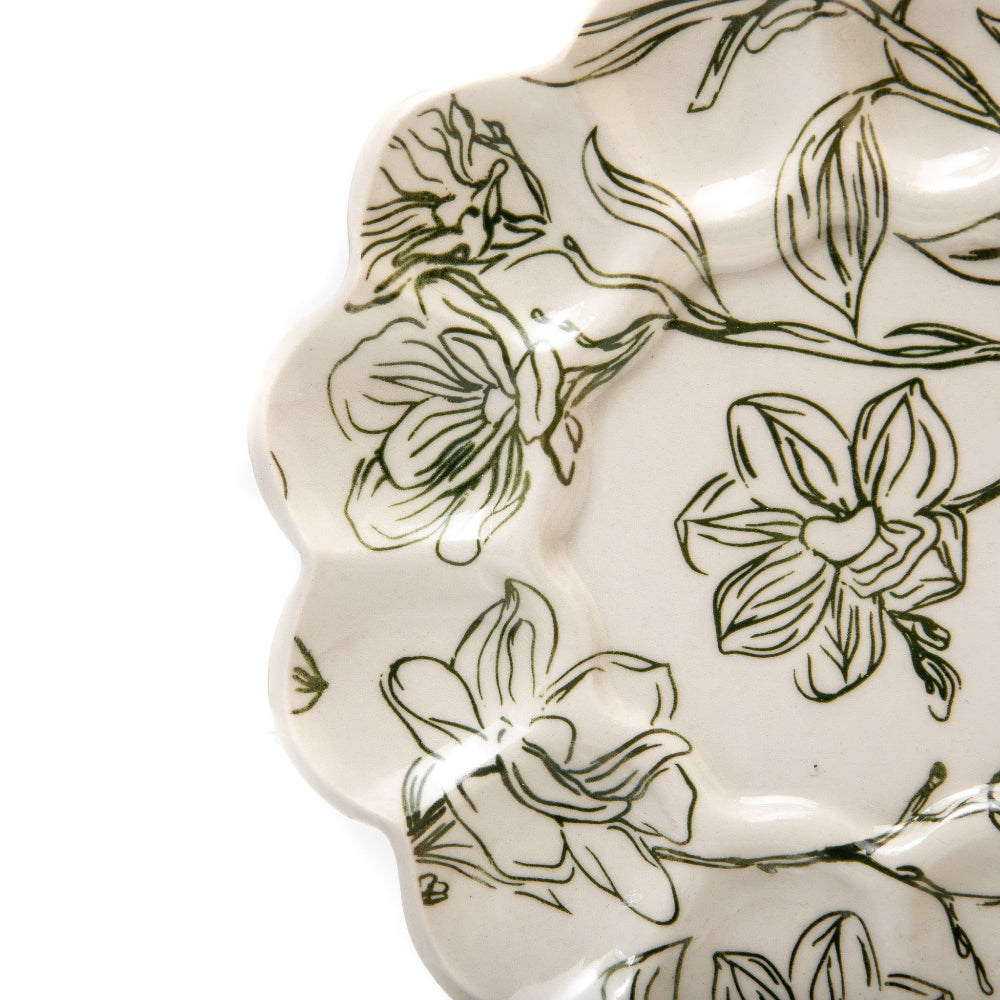 Exclusive G&G Southern Magnolia Deviled Egg Plate