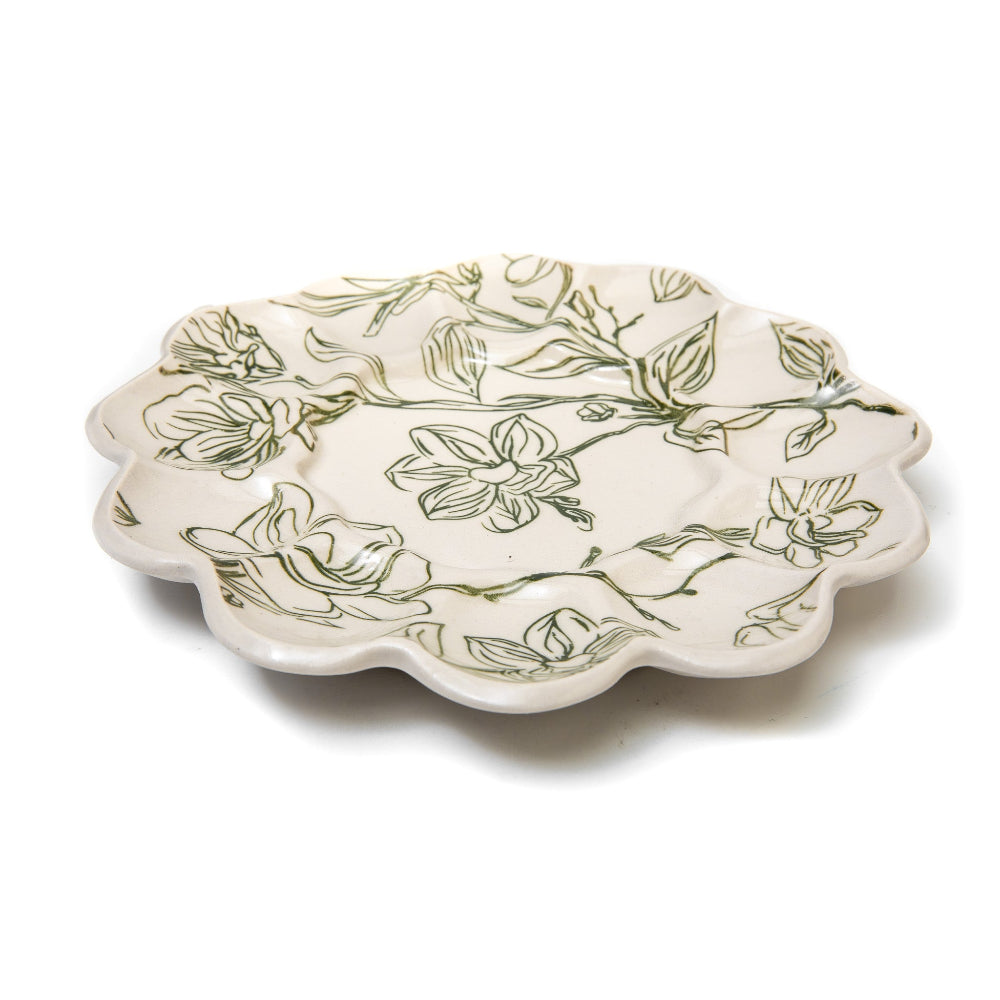 Exclusive G&G Southern Magnolia Deviled Egg Plate