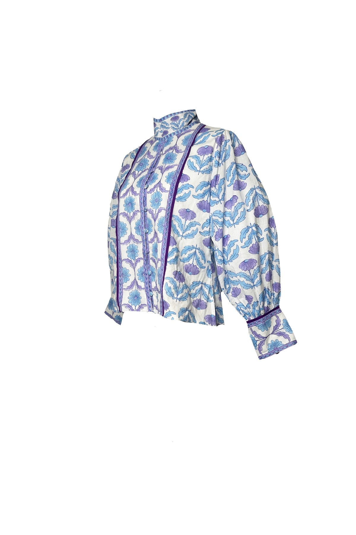 Boxy Balloon Sleeve Top | Periwinkle Daisy