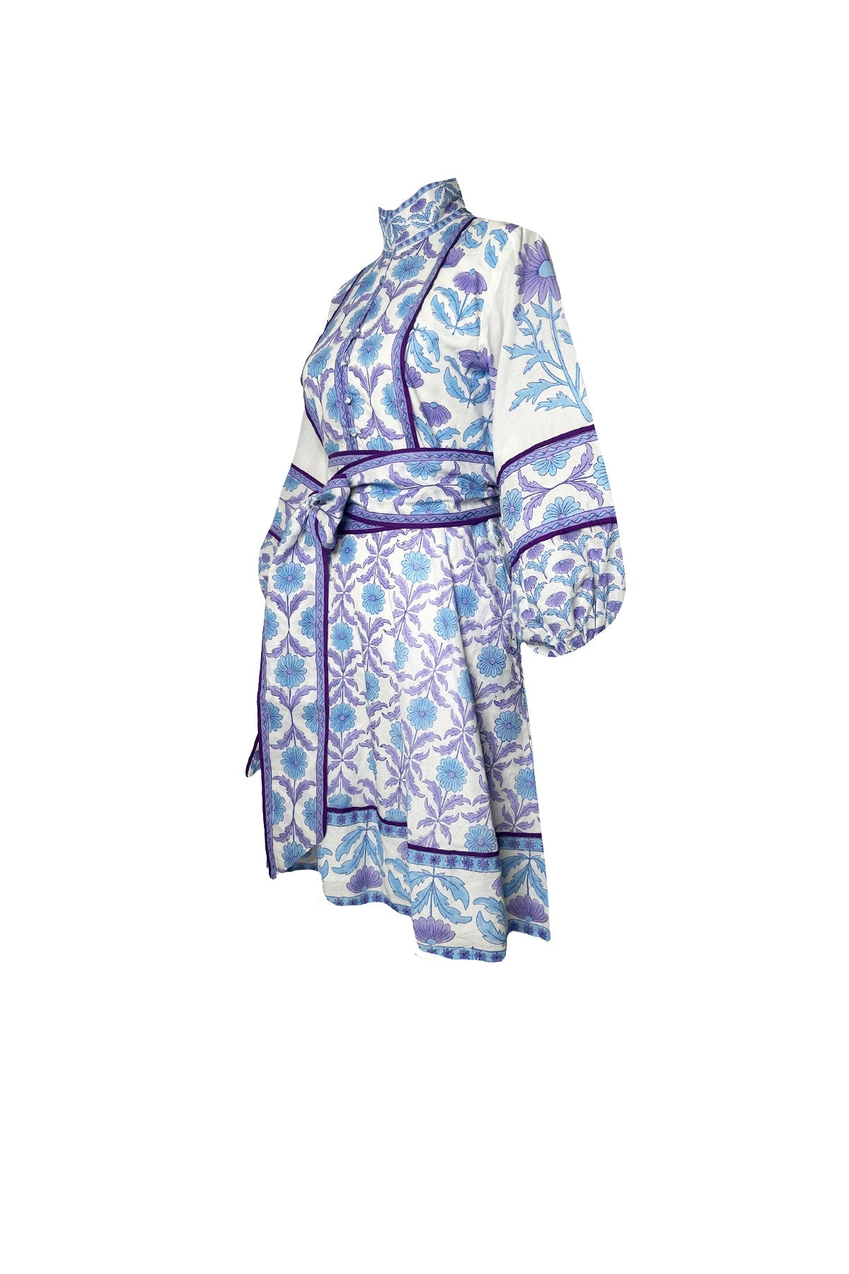 SUE SARTOR Flounce Shorty | Periwinkle Daisy