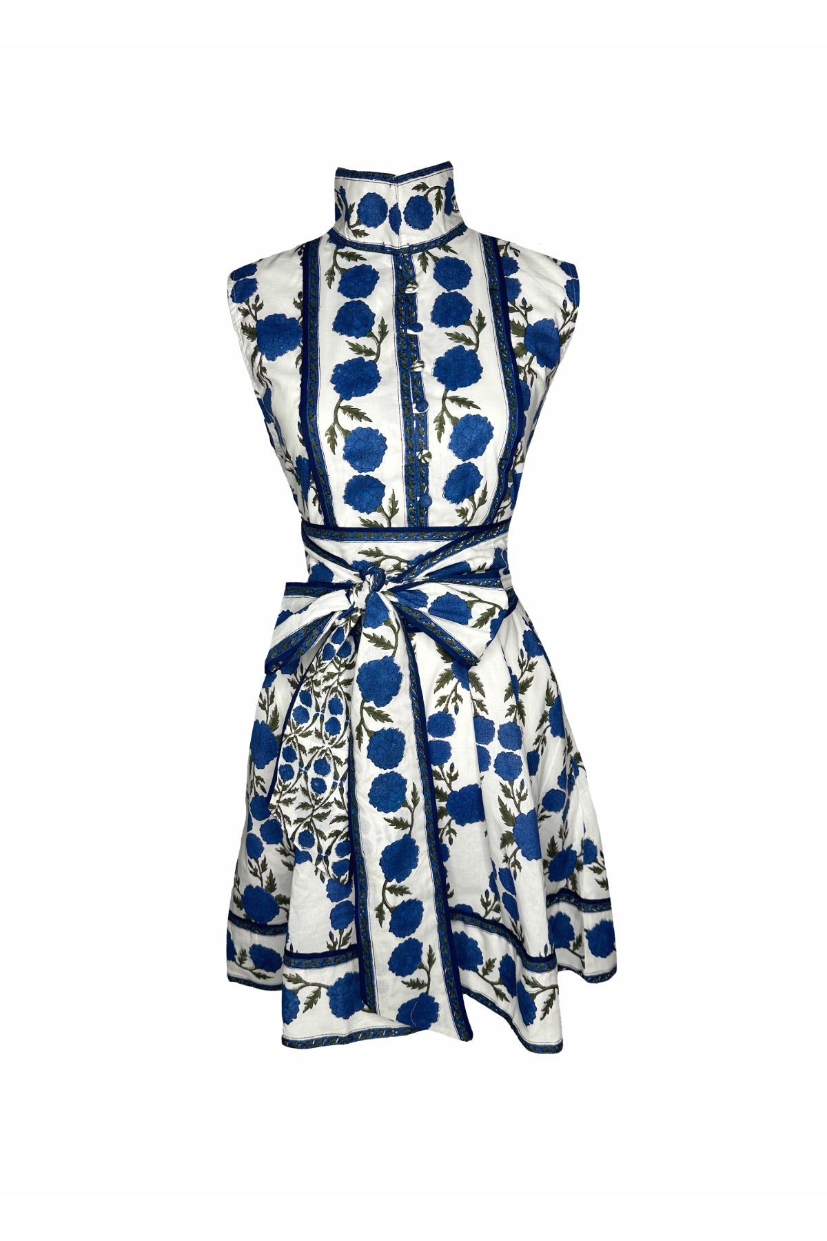 Sleeveless Sue Flounce Mini in French Blue Sue Sartor Marigold