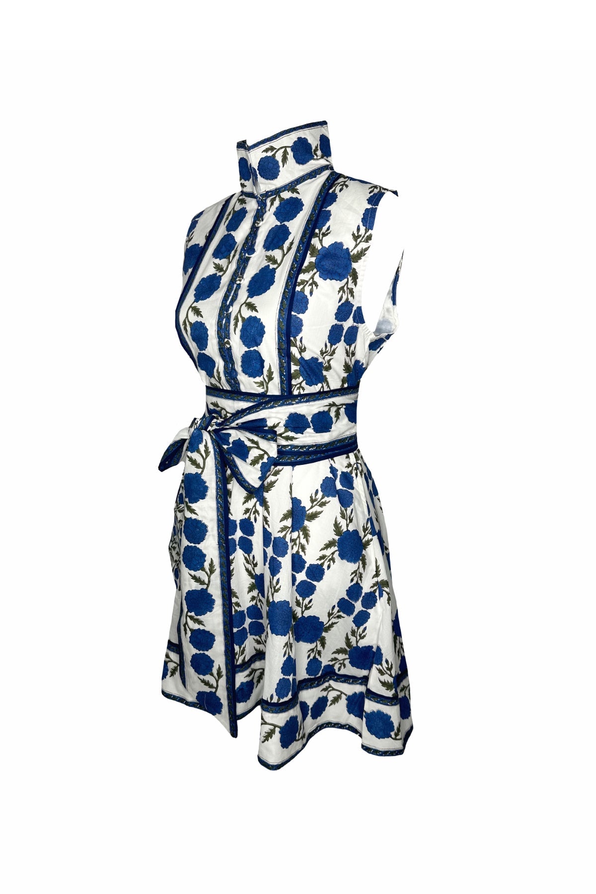 Sleeveless Sue Flounce Mini in French Blue Sue Sartor Marigold