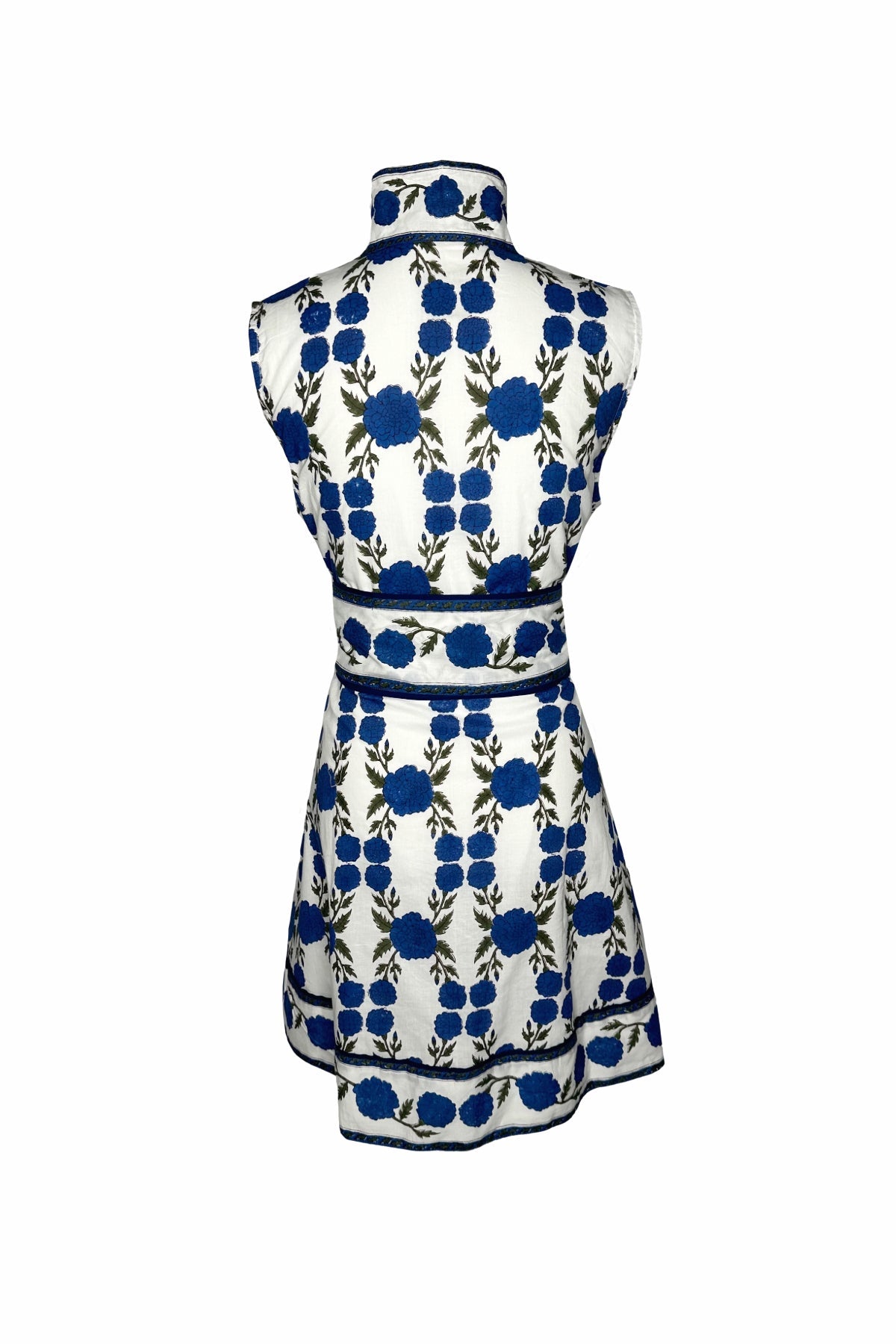 Sleeveless Sue Flounce Mini in French Blue Sue Sartor Marigold