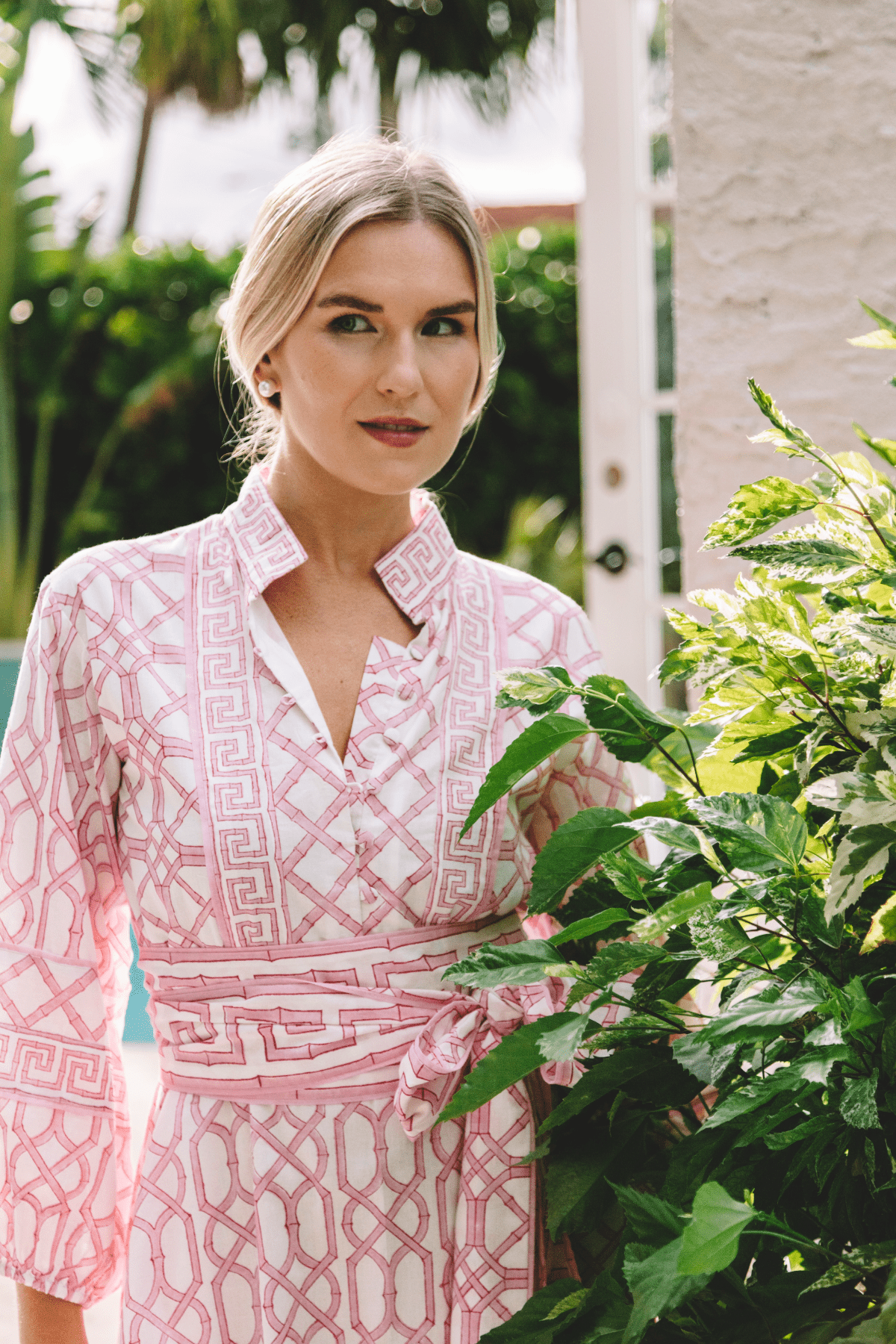 SUE SARTOR Flounce Shorty | Hibiscus Bamboo