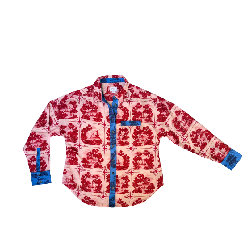 Maeve Buttondown Shirt - Red Sailor's Tile