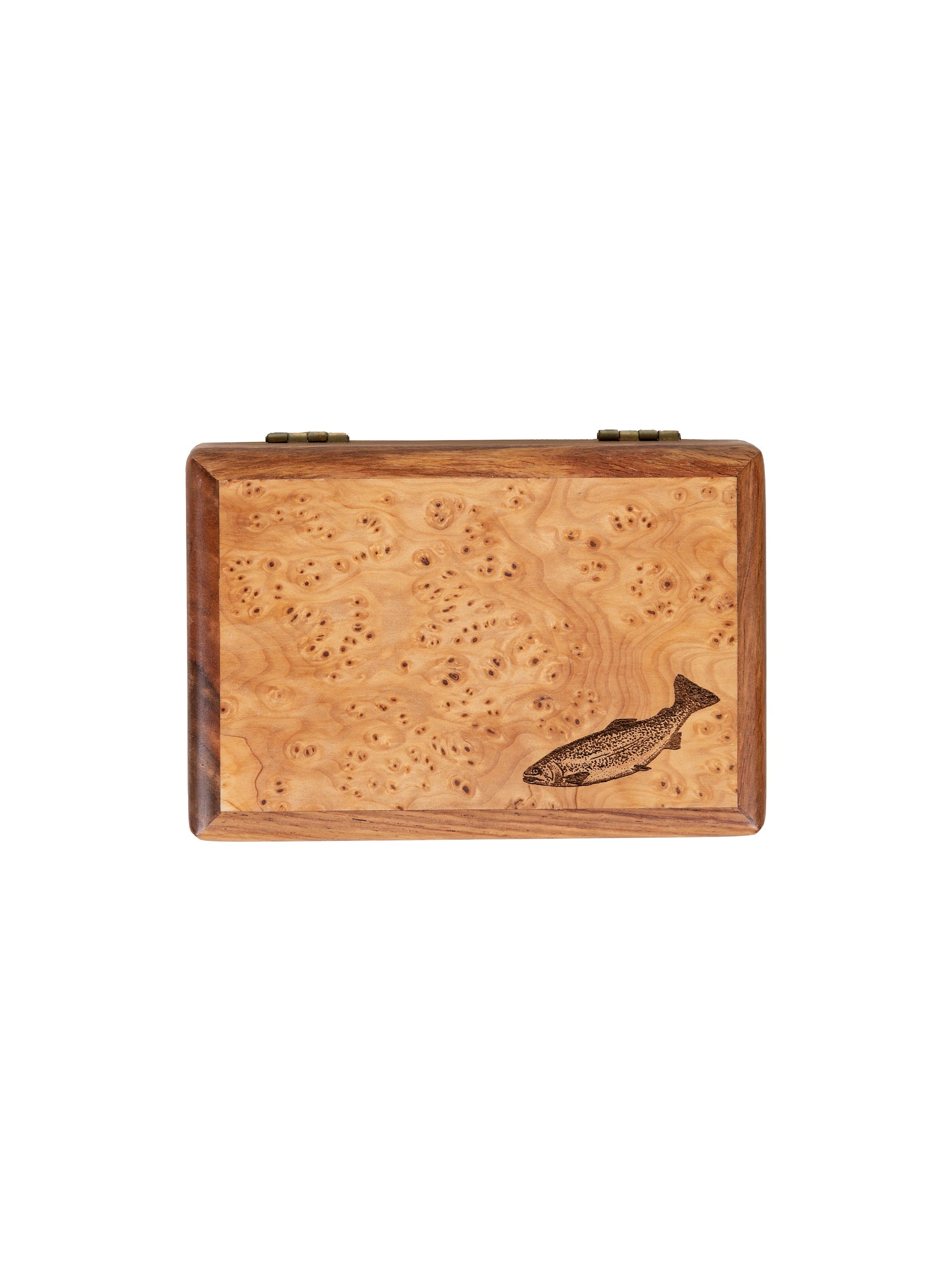 Burled Wood Fly Fishing Fly Box