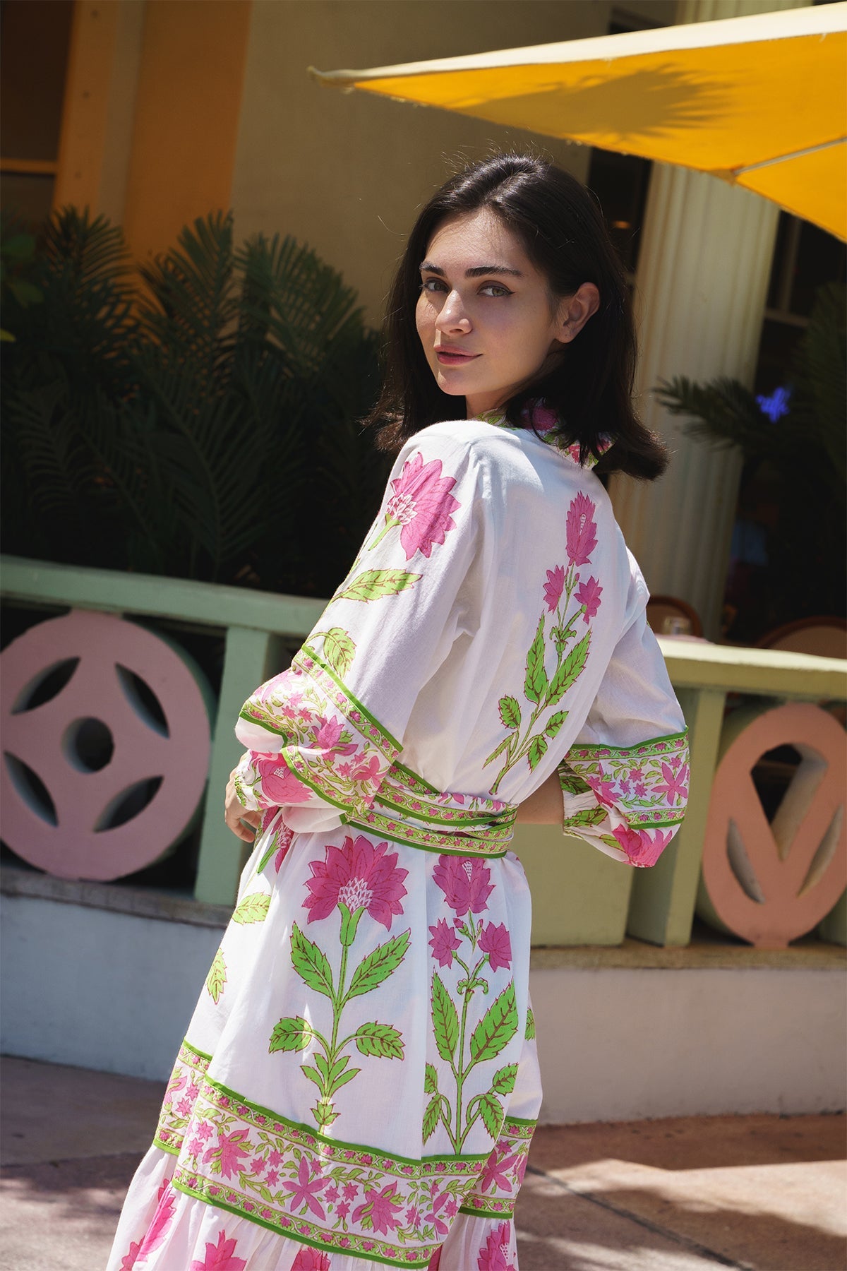 SUE SARTOR Flounce | Watermelon Dahlia