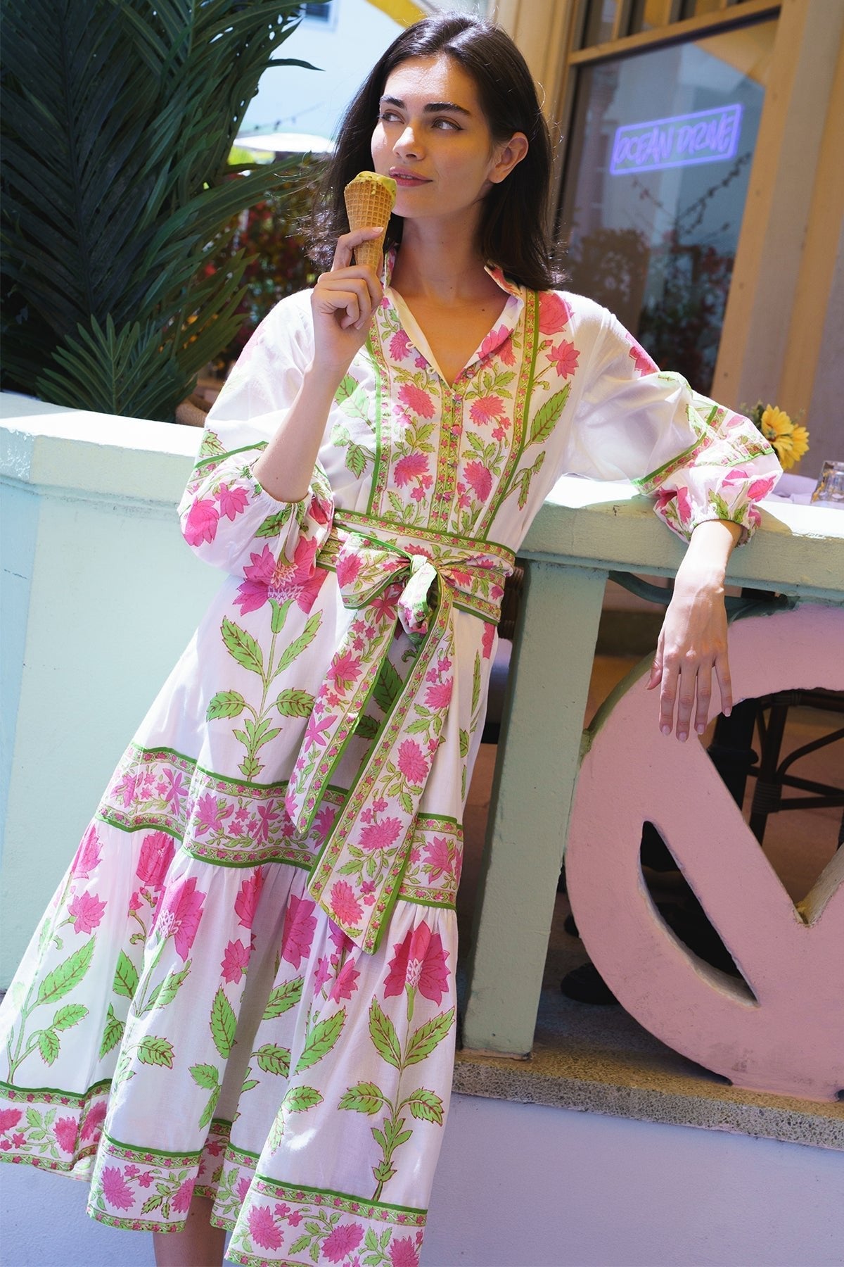 SUE SARTOR Flounce | Watermelon Dahlia