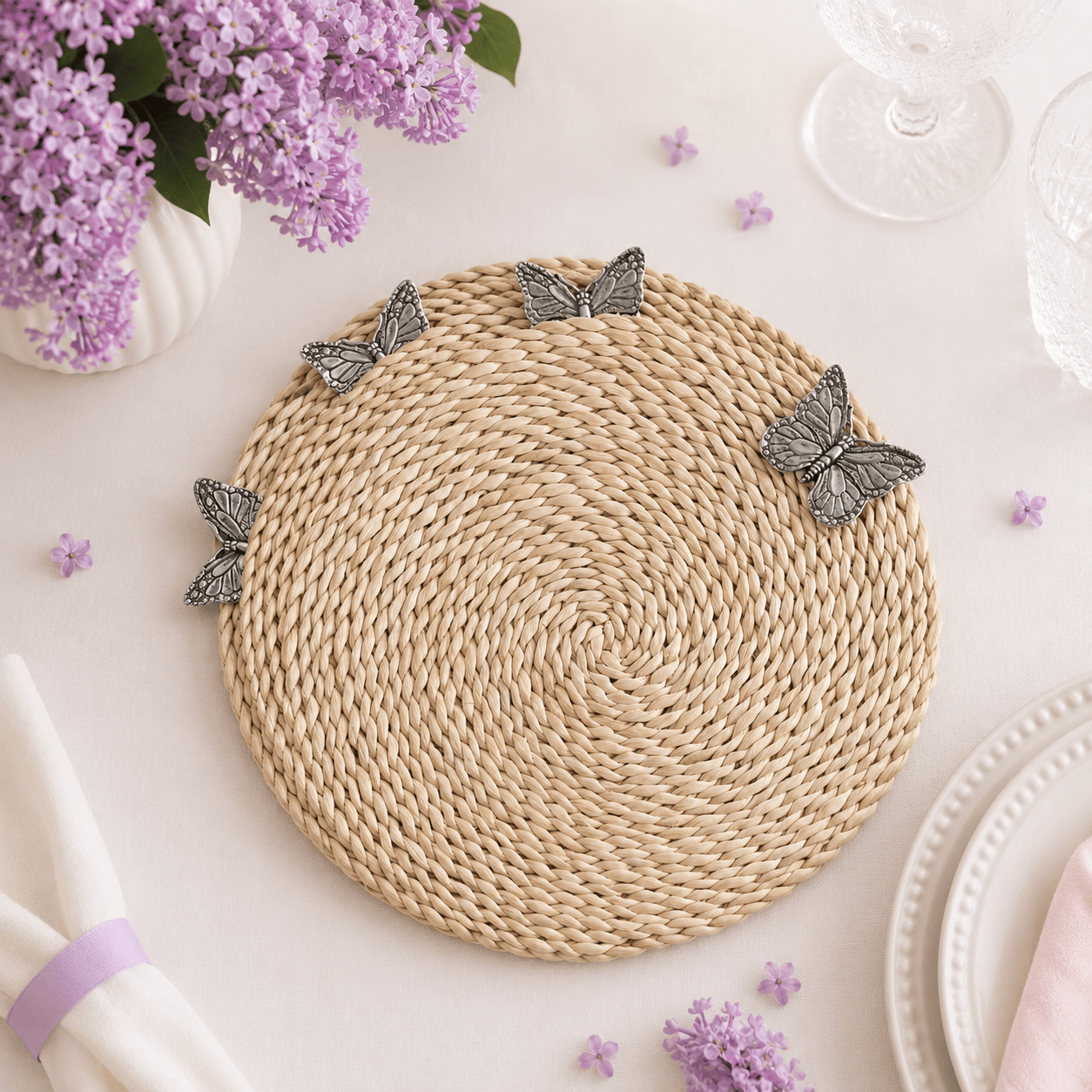 Butterfly Twisted Seagrass Placemats - set of 4