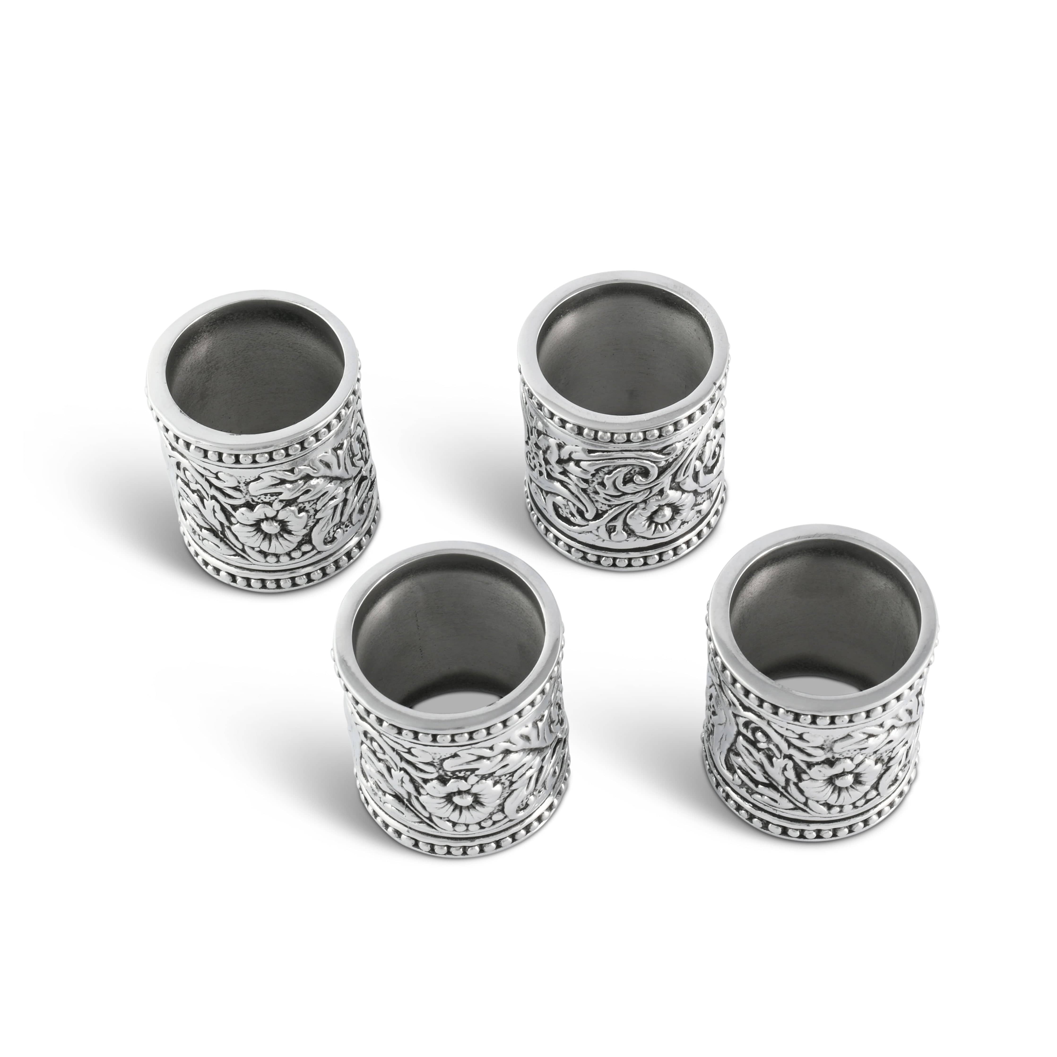 Concho Pattern Napkin Rings | Set of 4