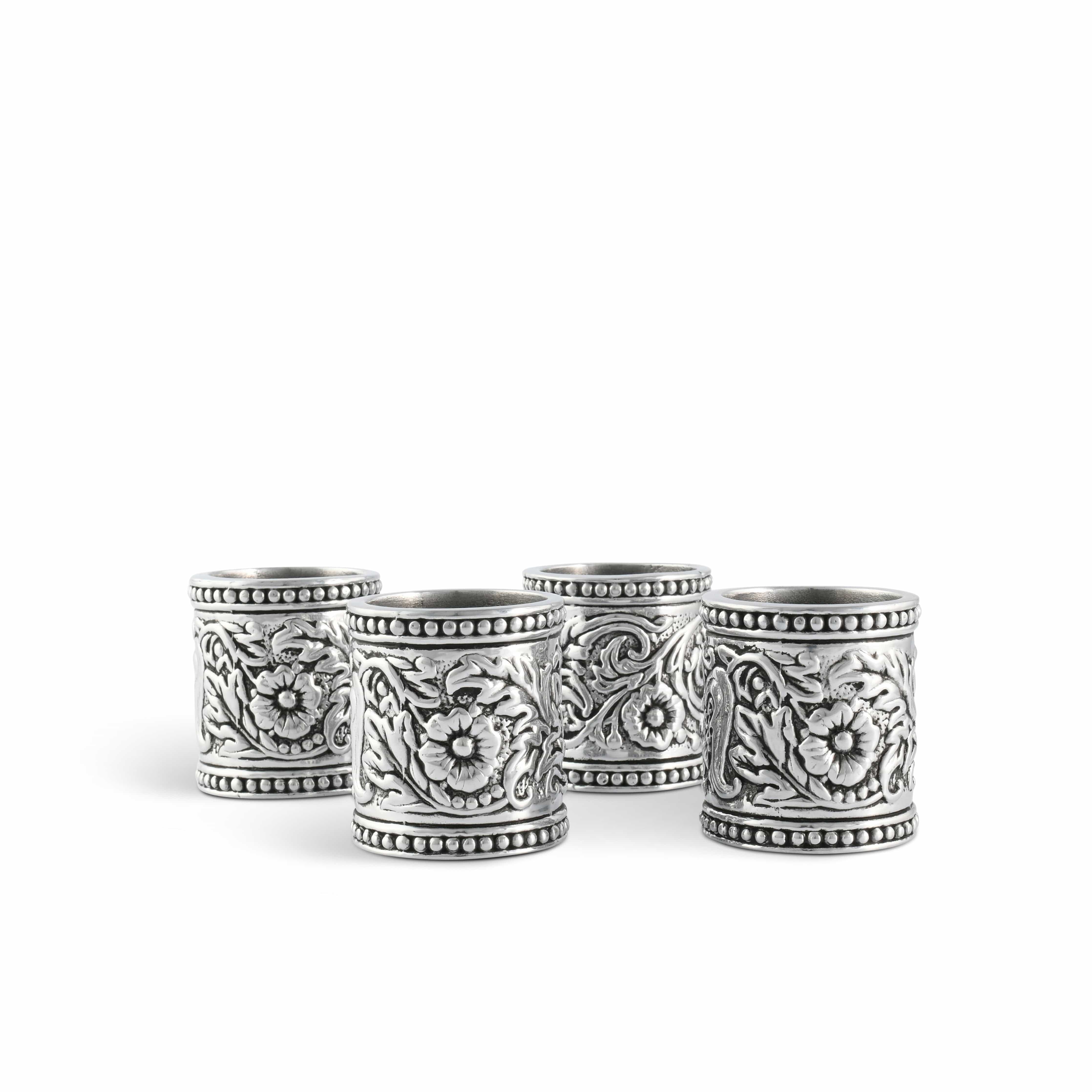 Concho Pattern Napkin Rings | Set of 4
