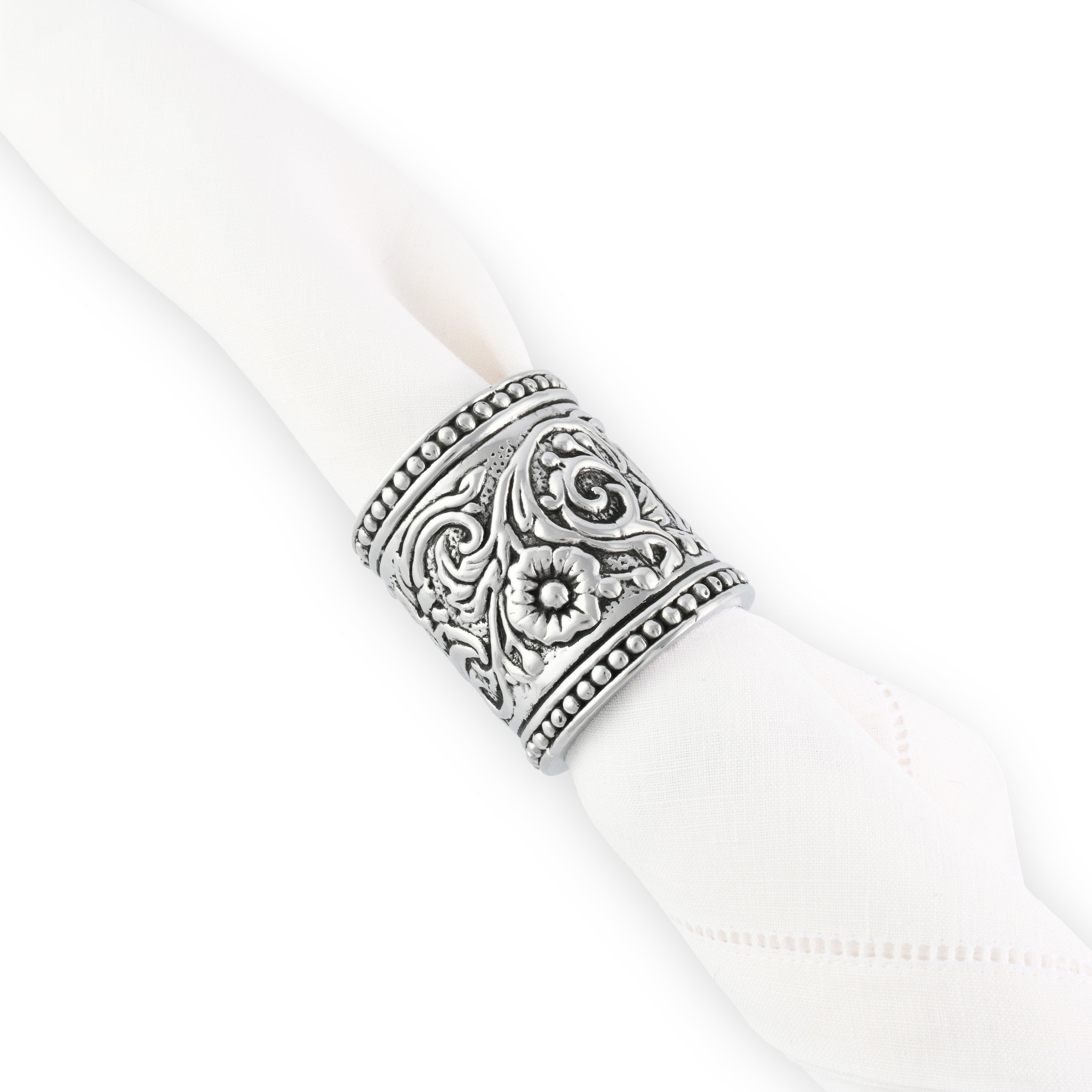 Concho Pattern Napkin Rings | Set of 4