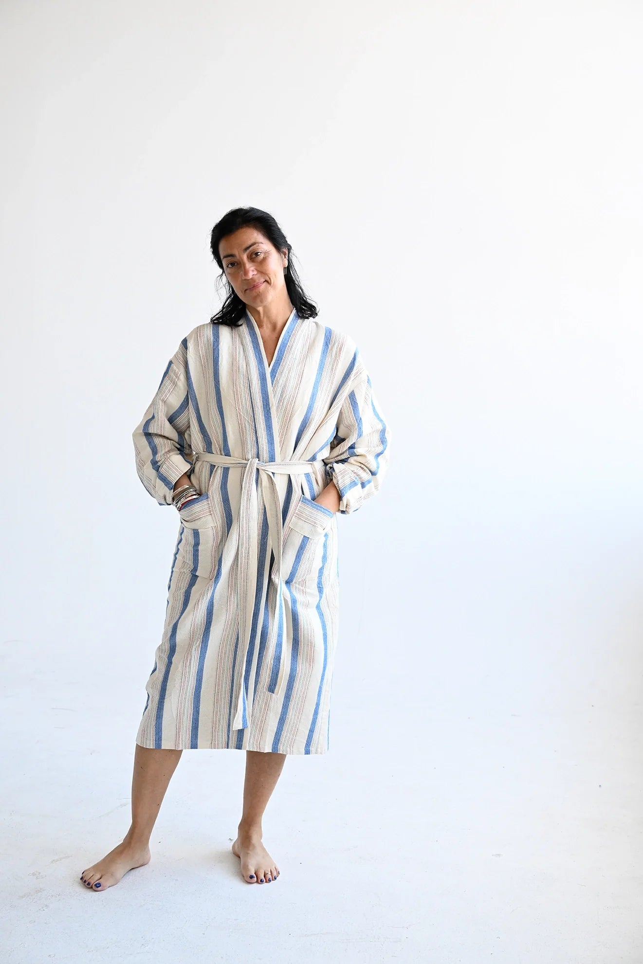 Blue Ivory Montauk Long Bathrobe