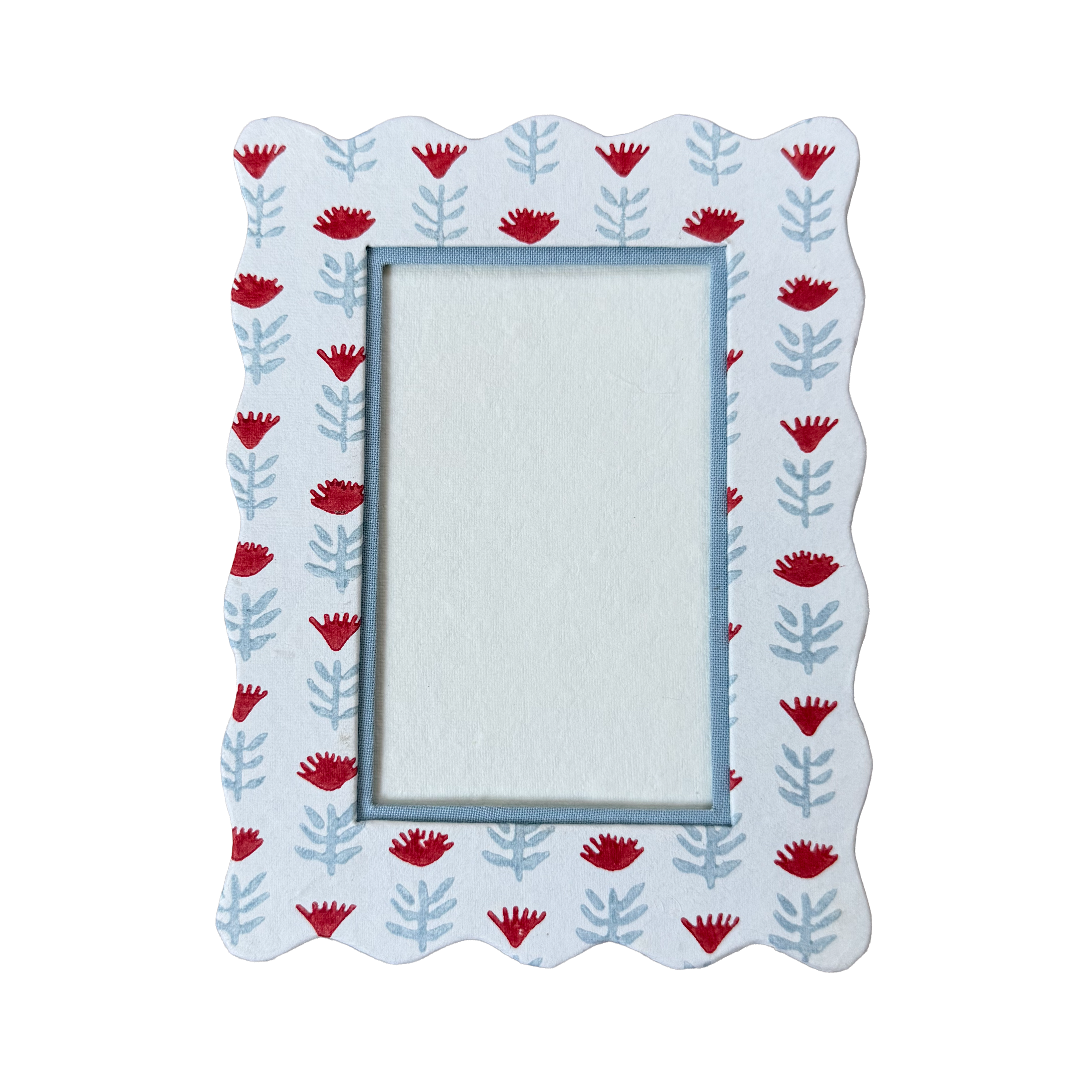 4x6 Block Printed Frame - Claire Poppy
