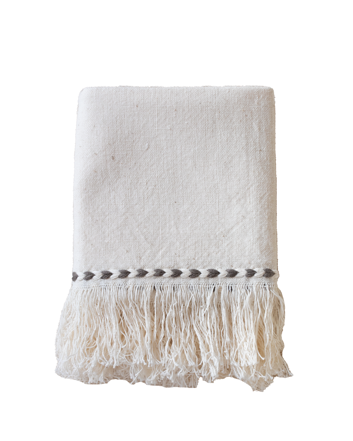 Gray Braid Detail Napkin | Set of 2