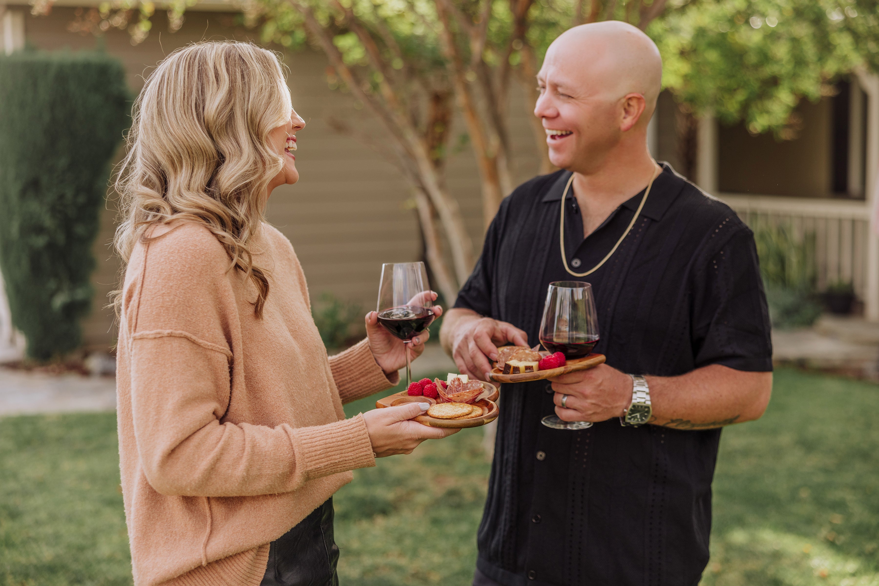 Heart Shaped Wine Appetizer Plate Set of 4