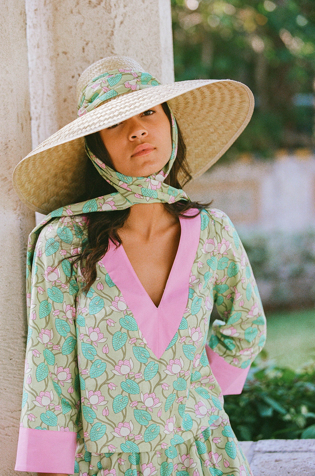 Geranium Sun Hat - Pink Paracord Lanyard with Amethyst Toggle
