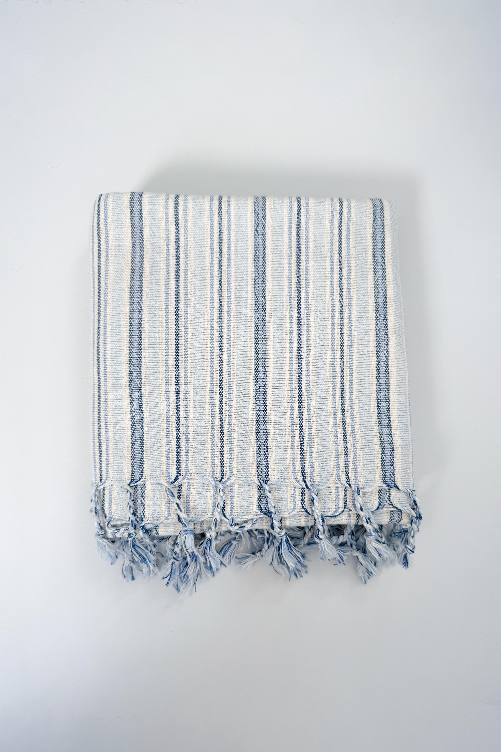Blue Thin Stripe Cape Towel