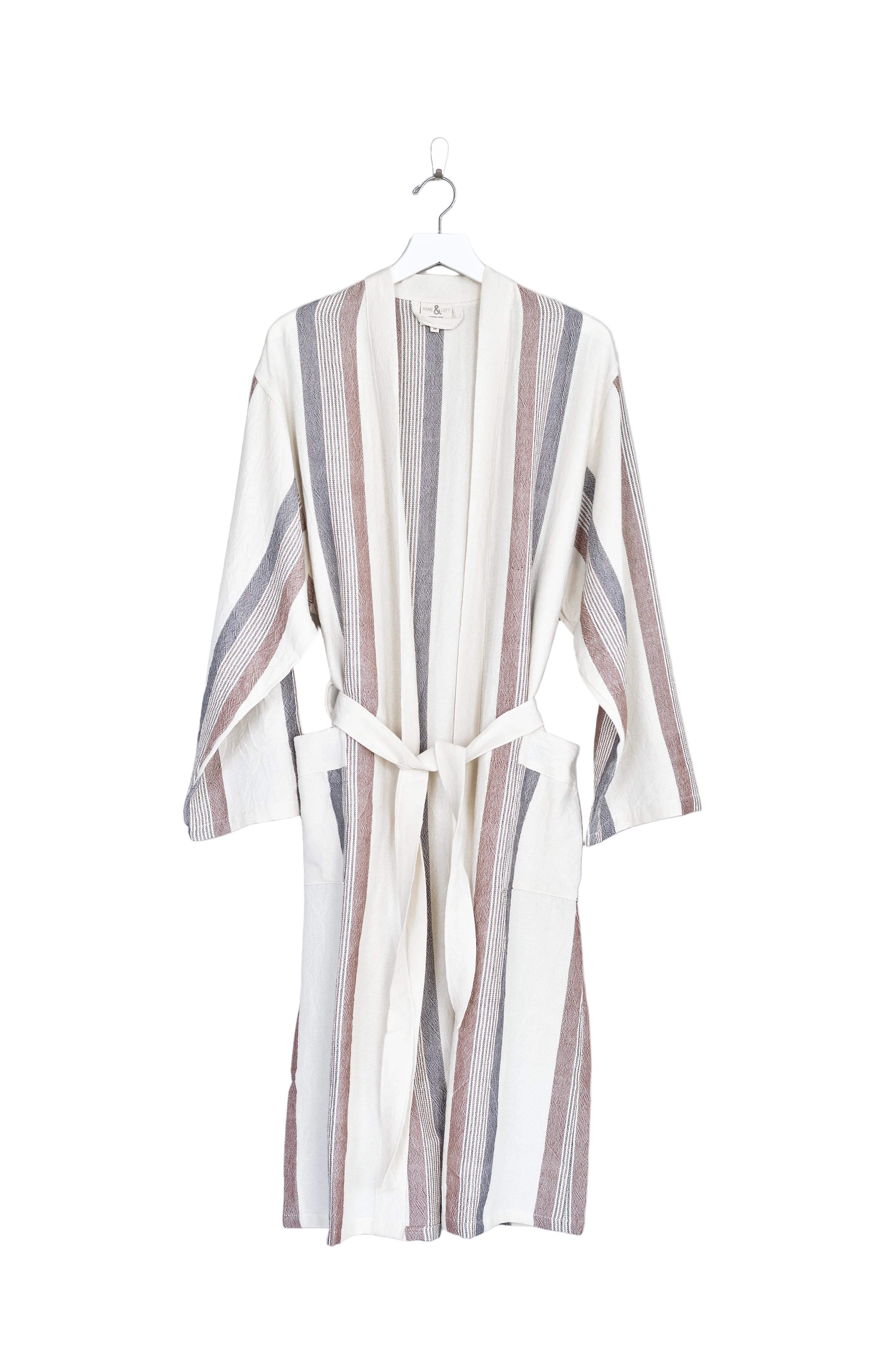 Brown Cream Nomad Long Bathrobe