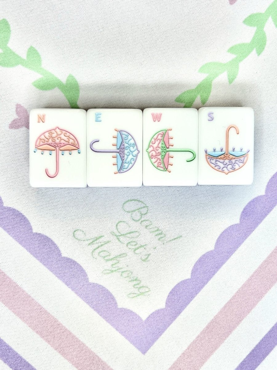 Garden Party Mahjong Tiles and Matching Mat