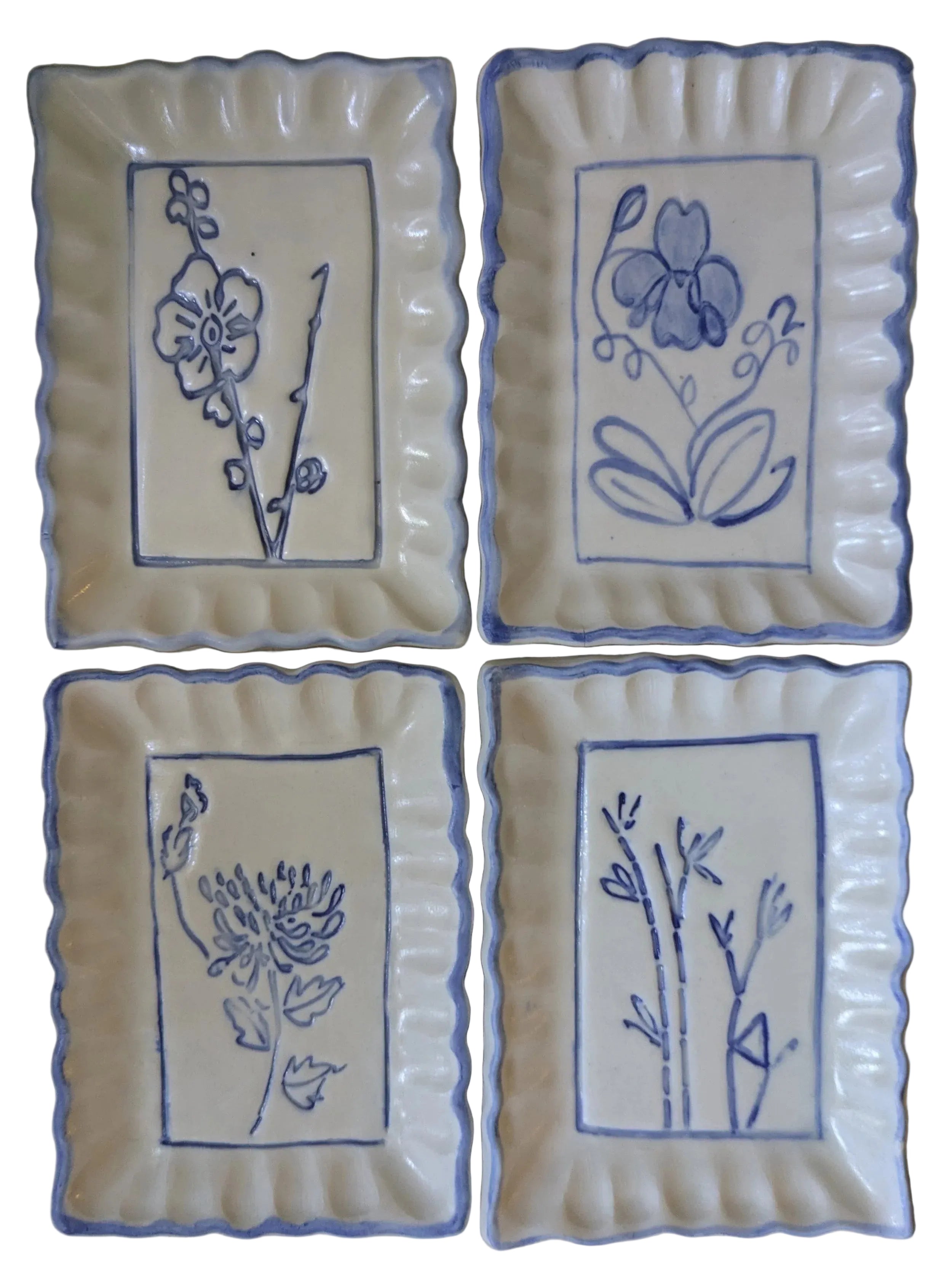 Mahjong Flower Snack Plates