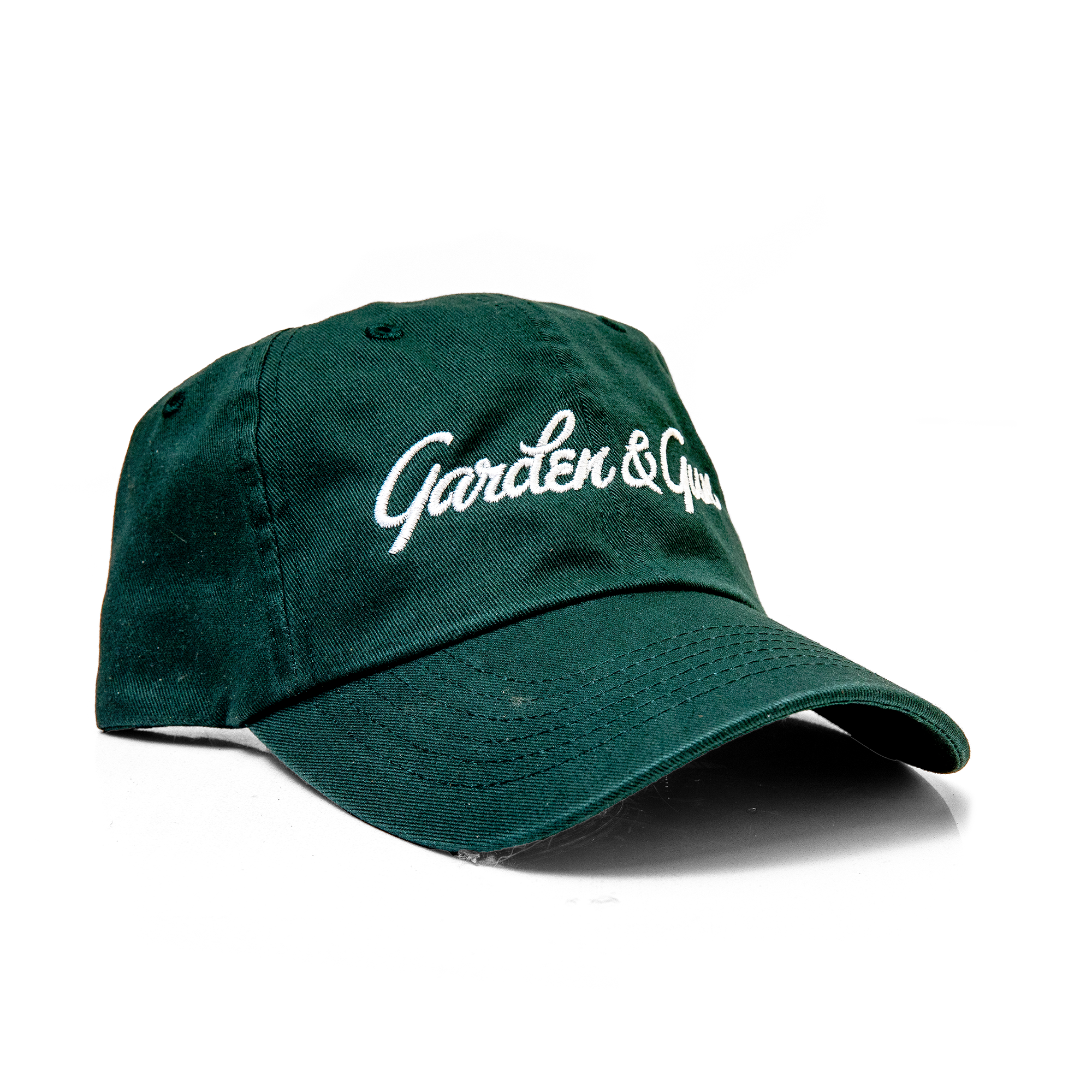 Signature White Script Hat in Green