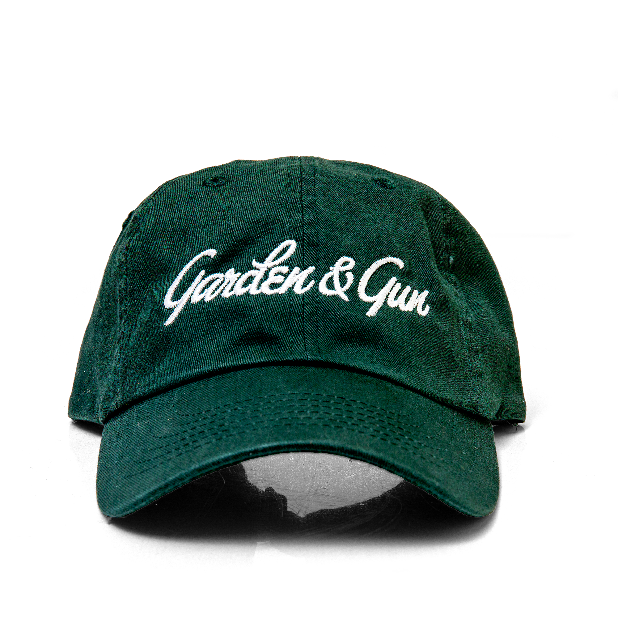 Signature White Script Hat in Green