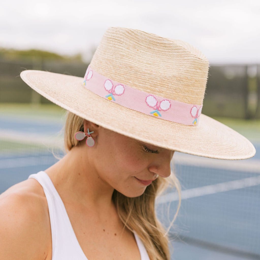 Pink Tennis Racket Palm Hat