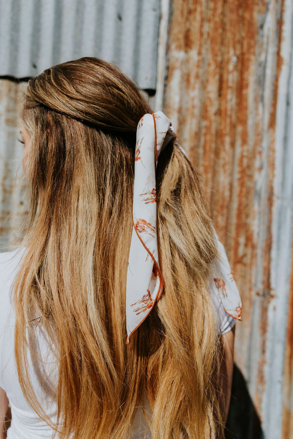 Longhorn Chiffon Scarf | 20" Square Scarf