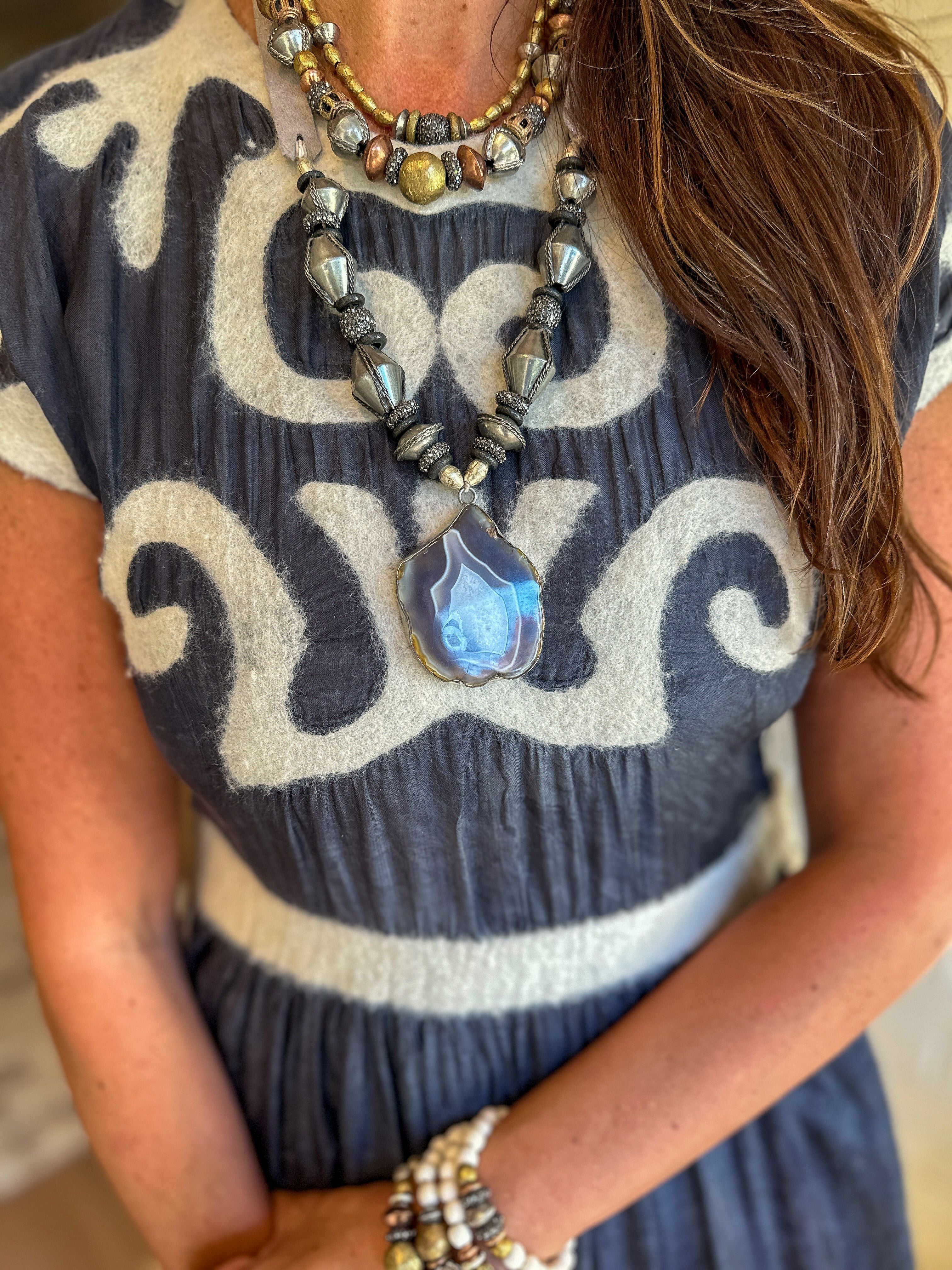 Classic Woven Necklace | Mixed Metal