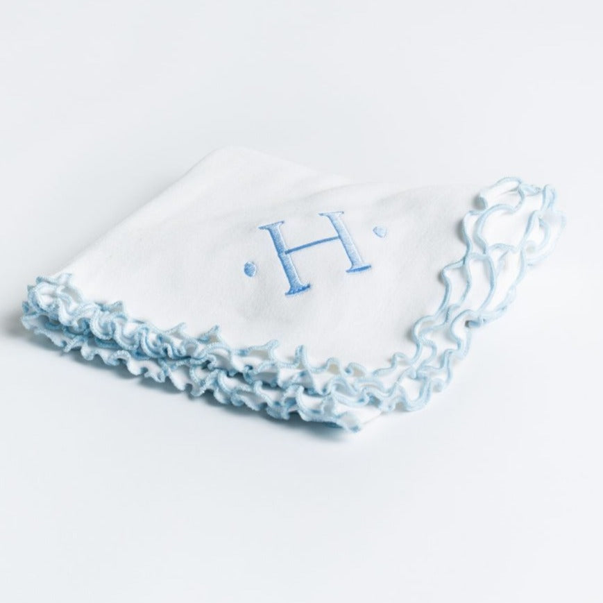 Lettuce Leaf Edge Receiving Blanket - No Ribbon